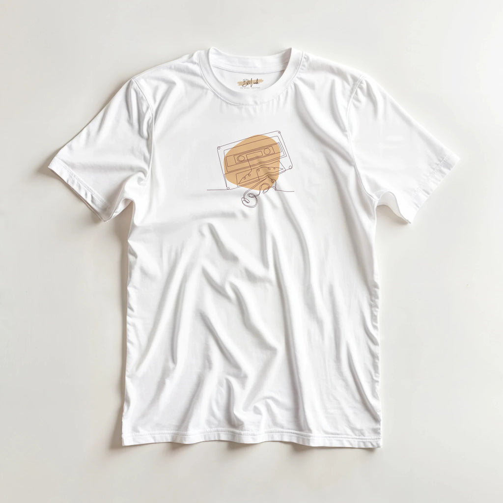 Adult T-Shirt · Audio Cassette Wrinkled Tape - BM ink.
