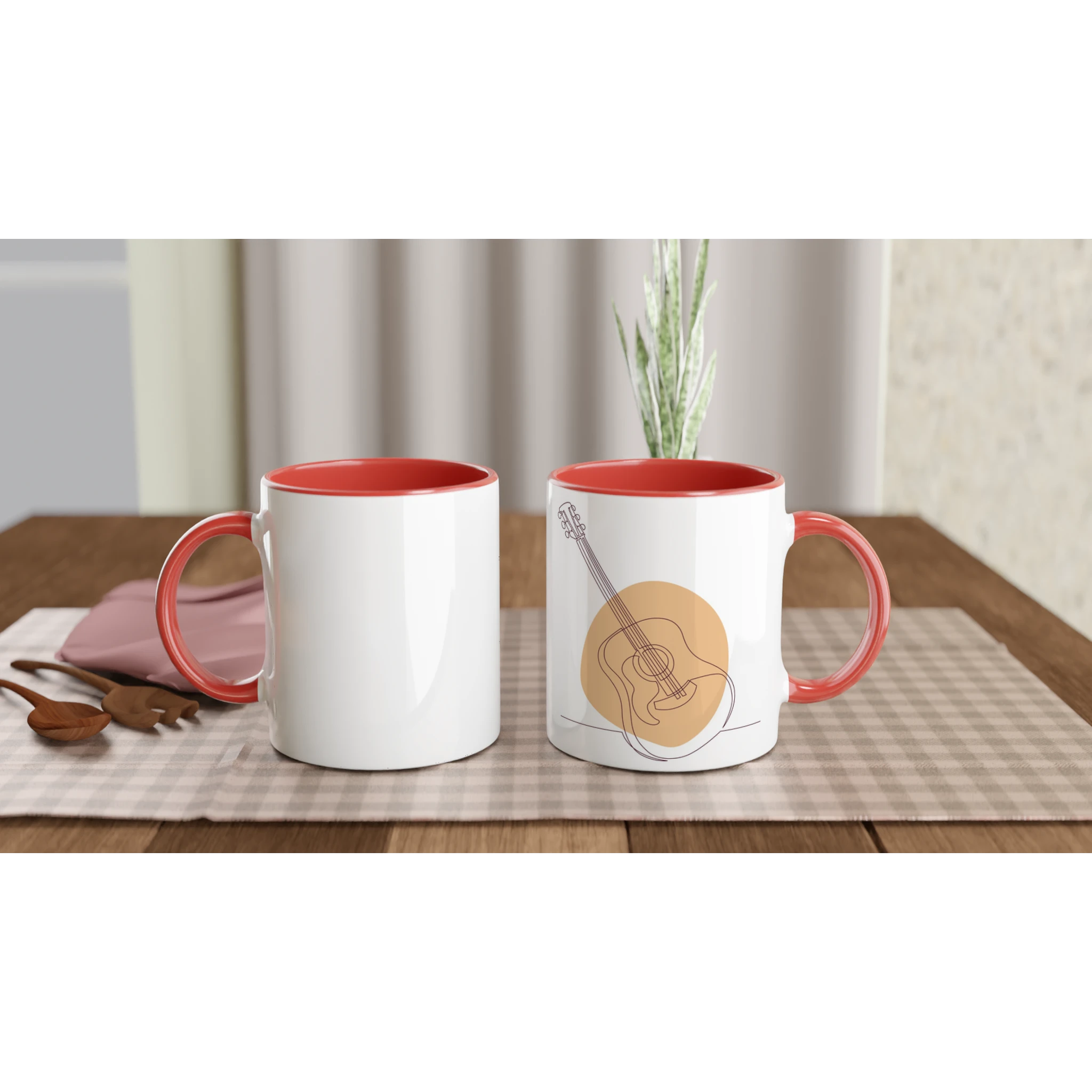 Ceramic Mug · Acoustic Guitars Ceramic Red Light Right - BM ink.