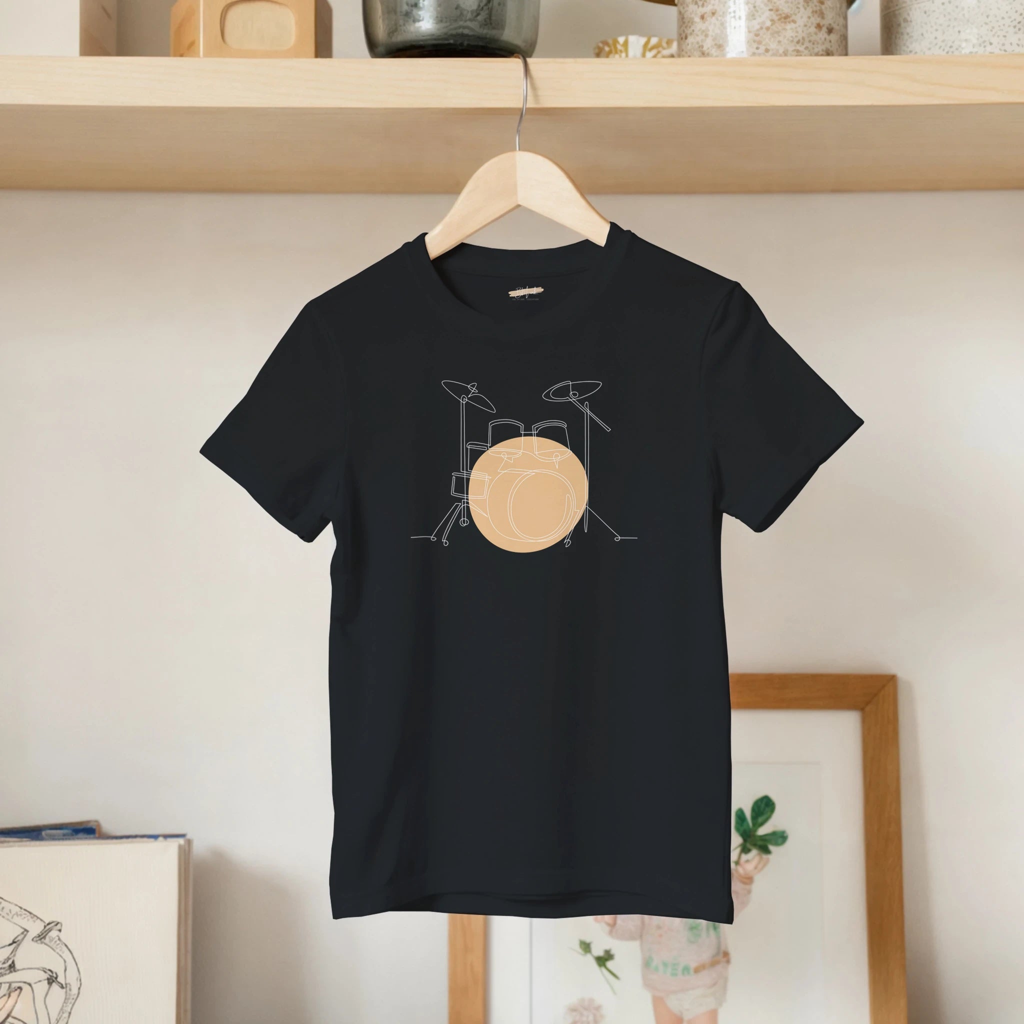 Kids T-Shirt · Drum Set (Light) Black - BM ink.