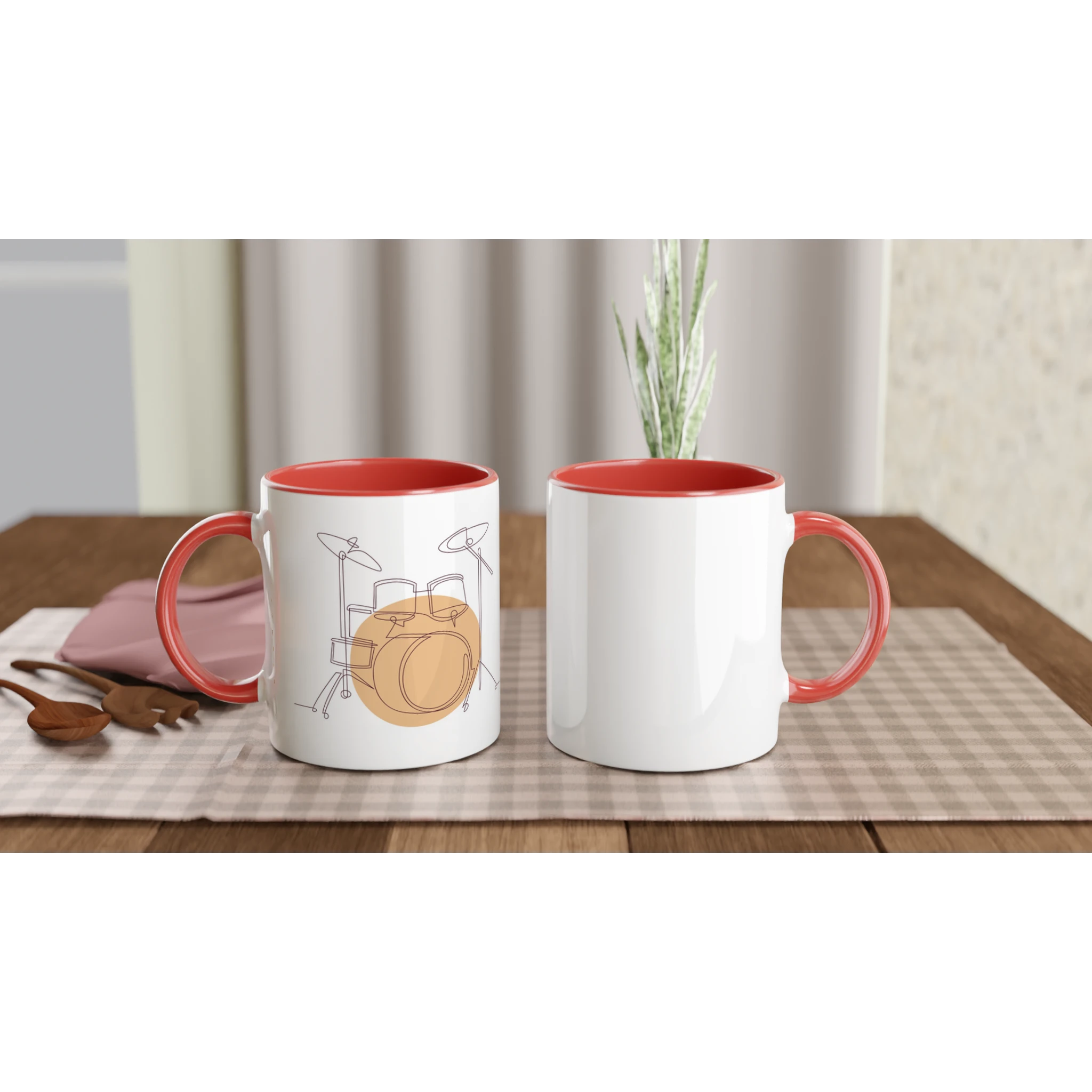 Ceramic Mug · Drum Sets Ceramic Red Light Left - BM ink.