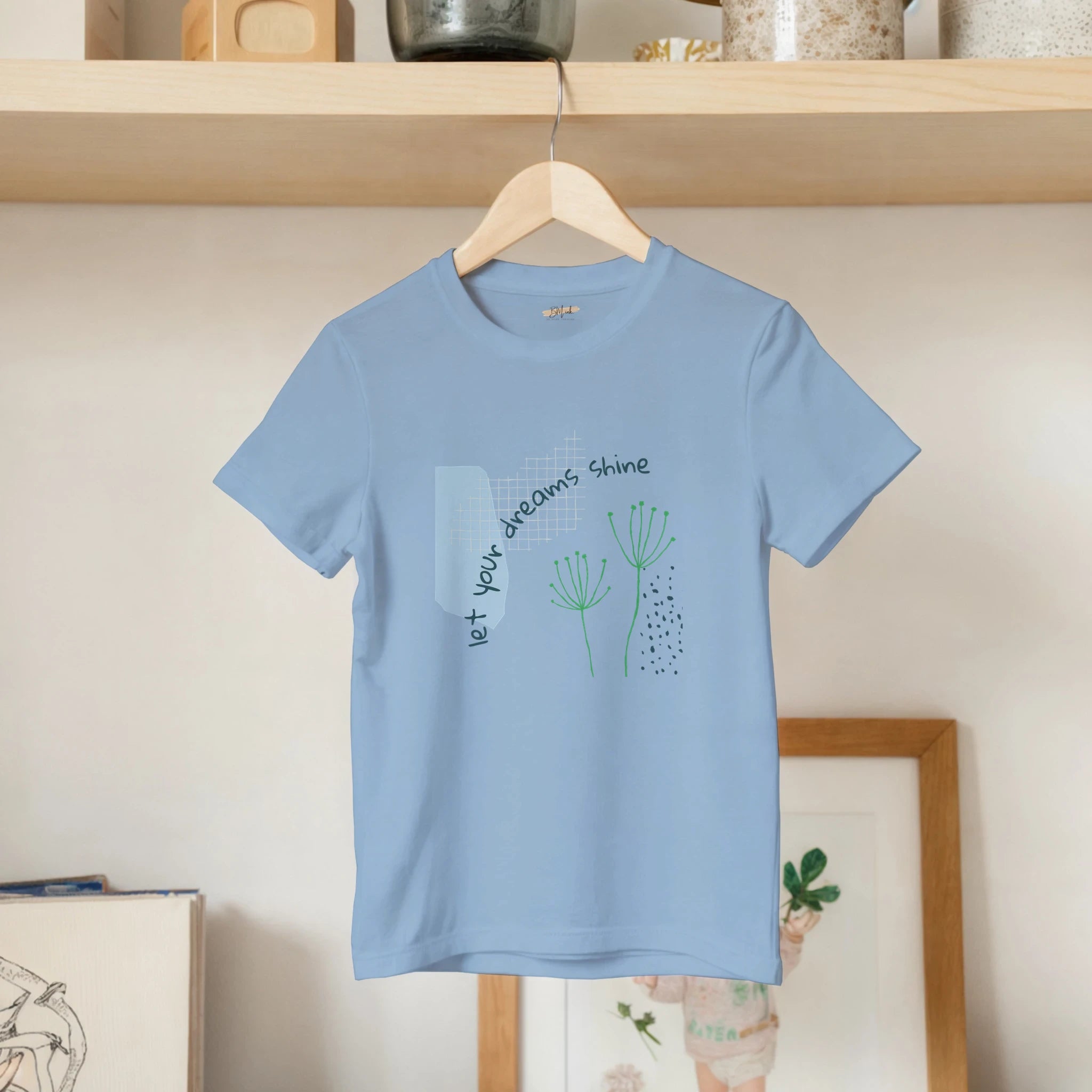 Kids T-Shirt · Let Your Dreams Shine Light Blue - BM ink.