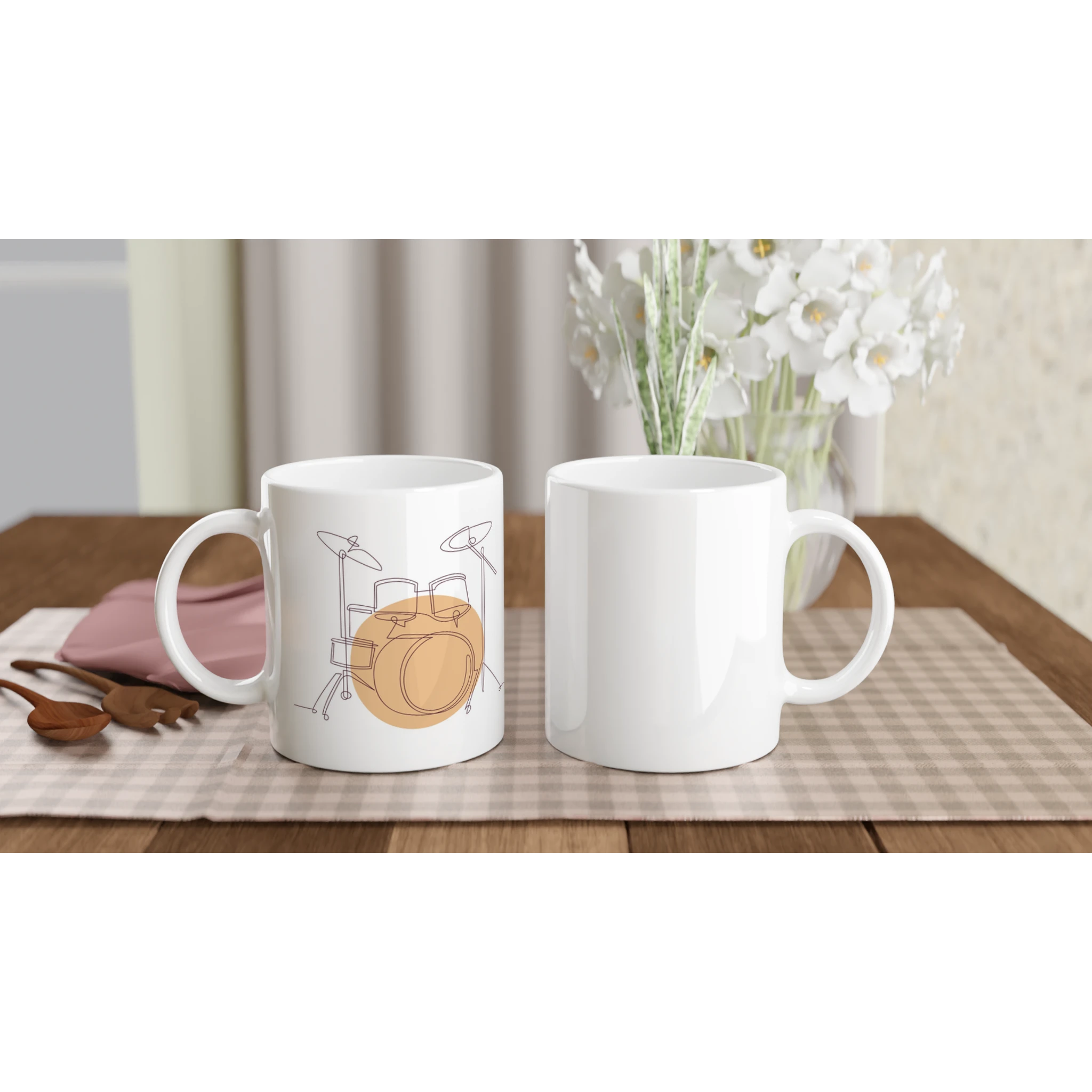 Ceramic Mug · Drum Sets Ceramic White Light Left - BM ink.