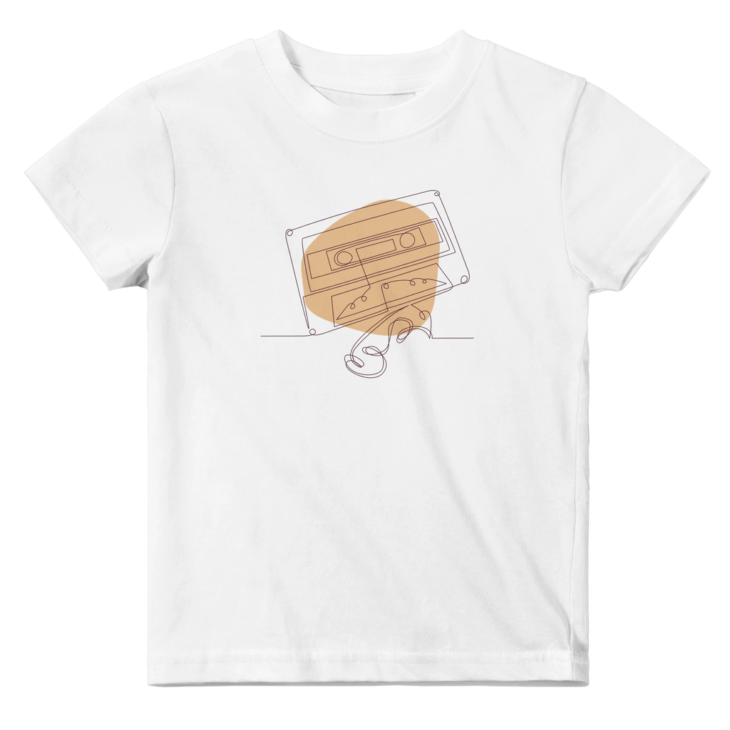 Baby T-shirt · Audio Cassette Wrinkled Tape White - BM ink.