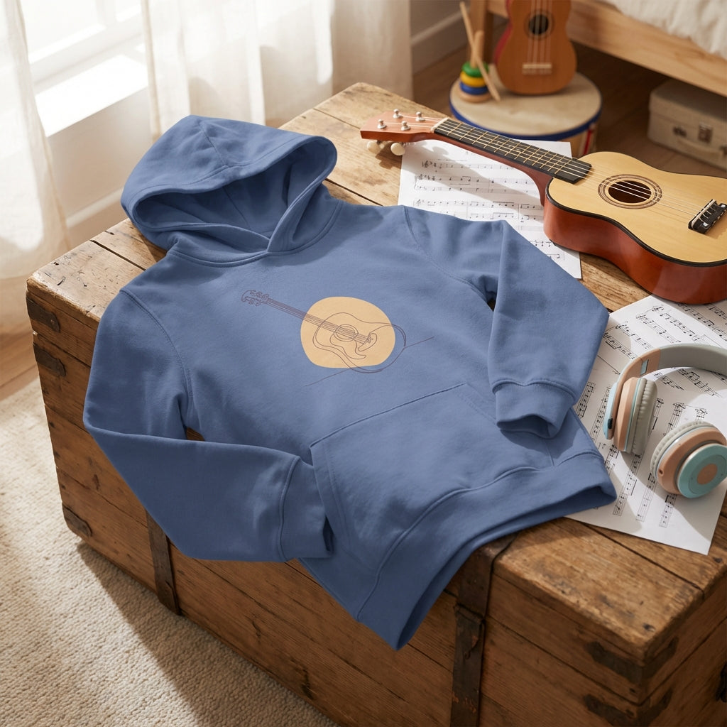 Kids Hoodie · Acoustic Guitar (Light) Blue - BM ink.