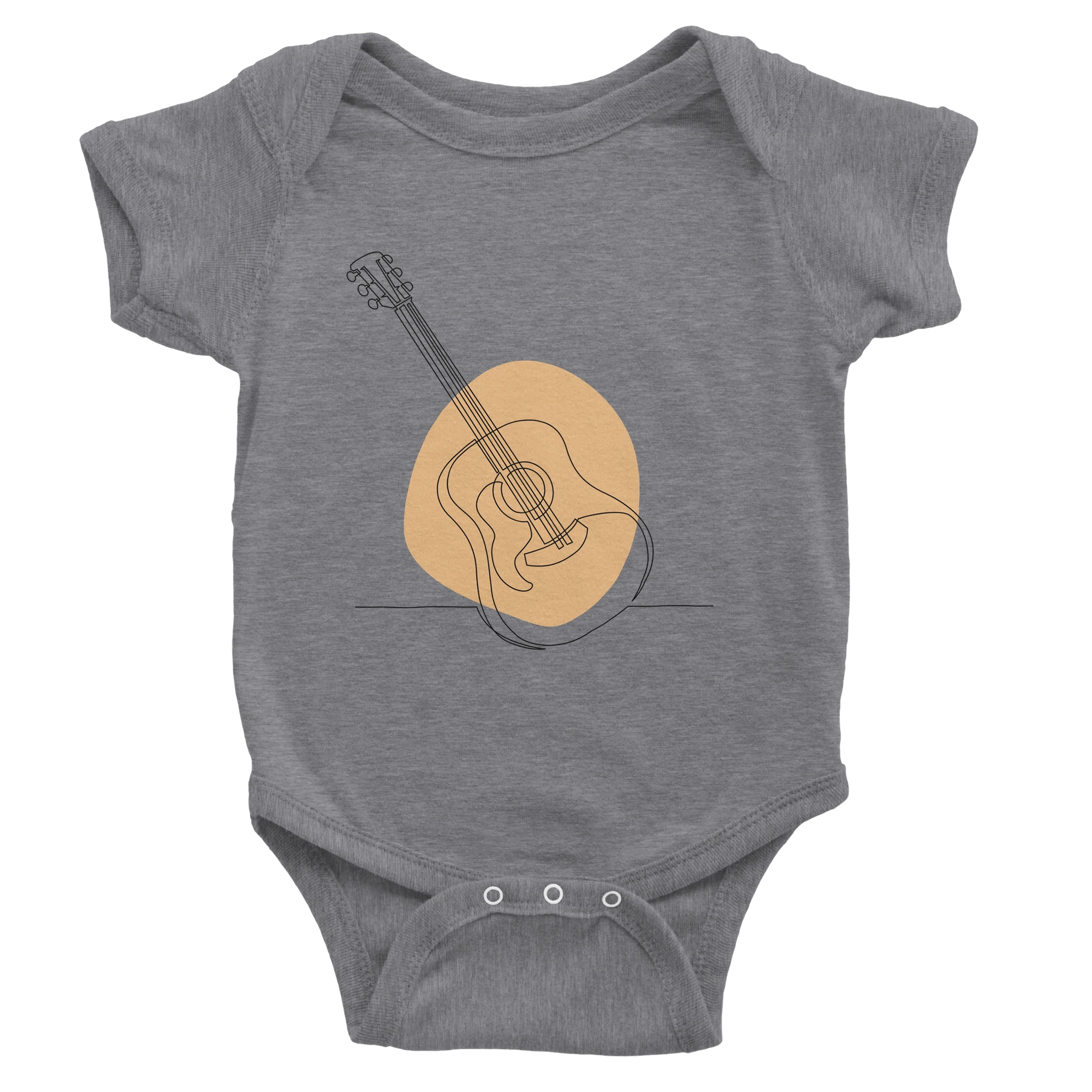 Baby Bodysuit · Acoustic Guitar (Light) Heather Gray - BM ink.