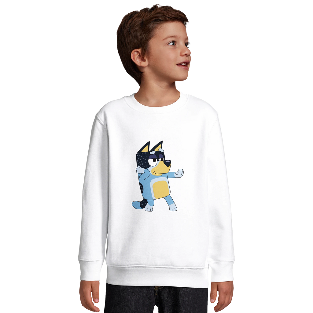 Kids Sweatshirt · Bluey's Dad Bandit White - BM ink.