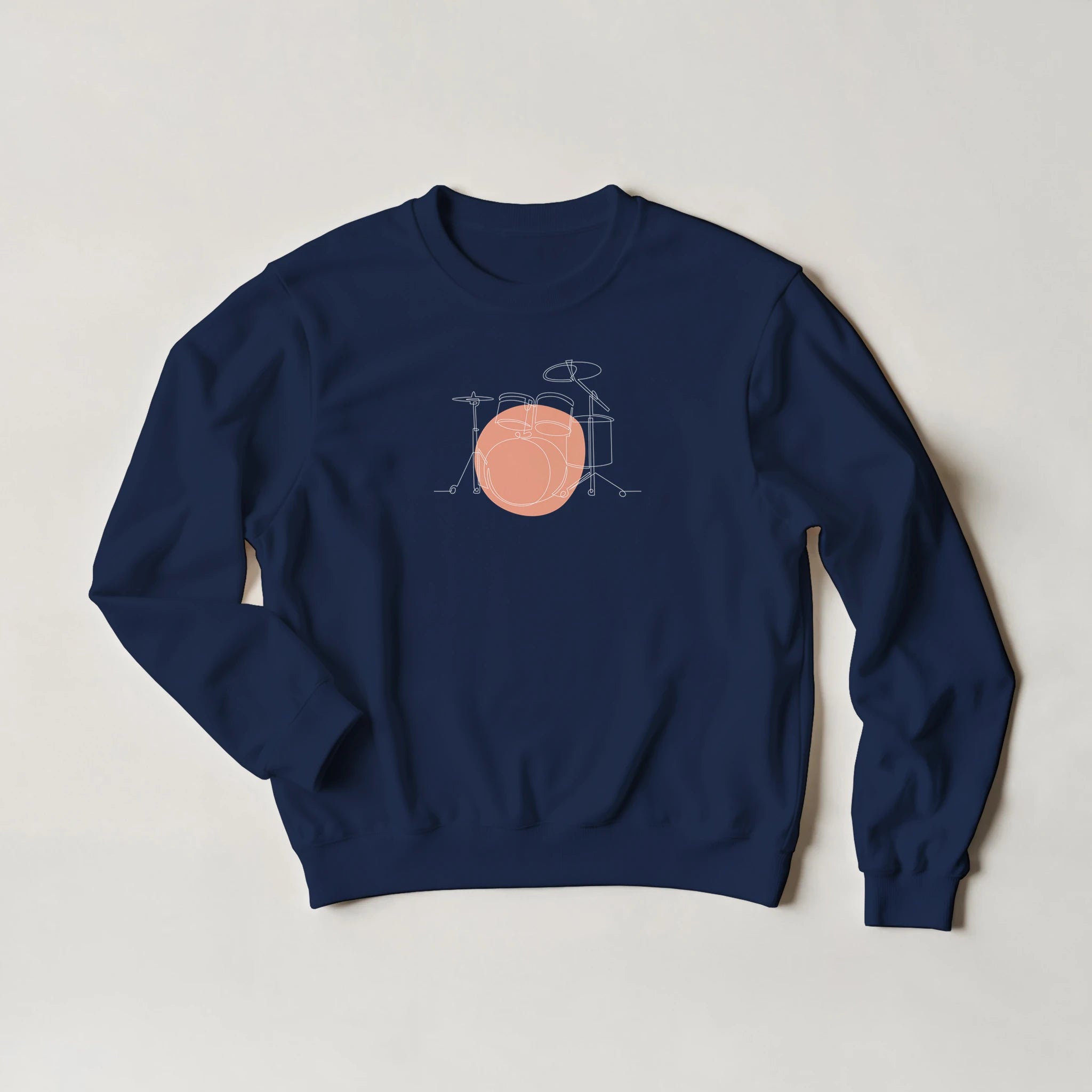 Adult Sweatshirt · Drum Sets Navy Bold - BM ink.