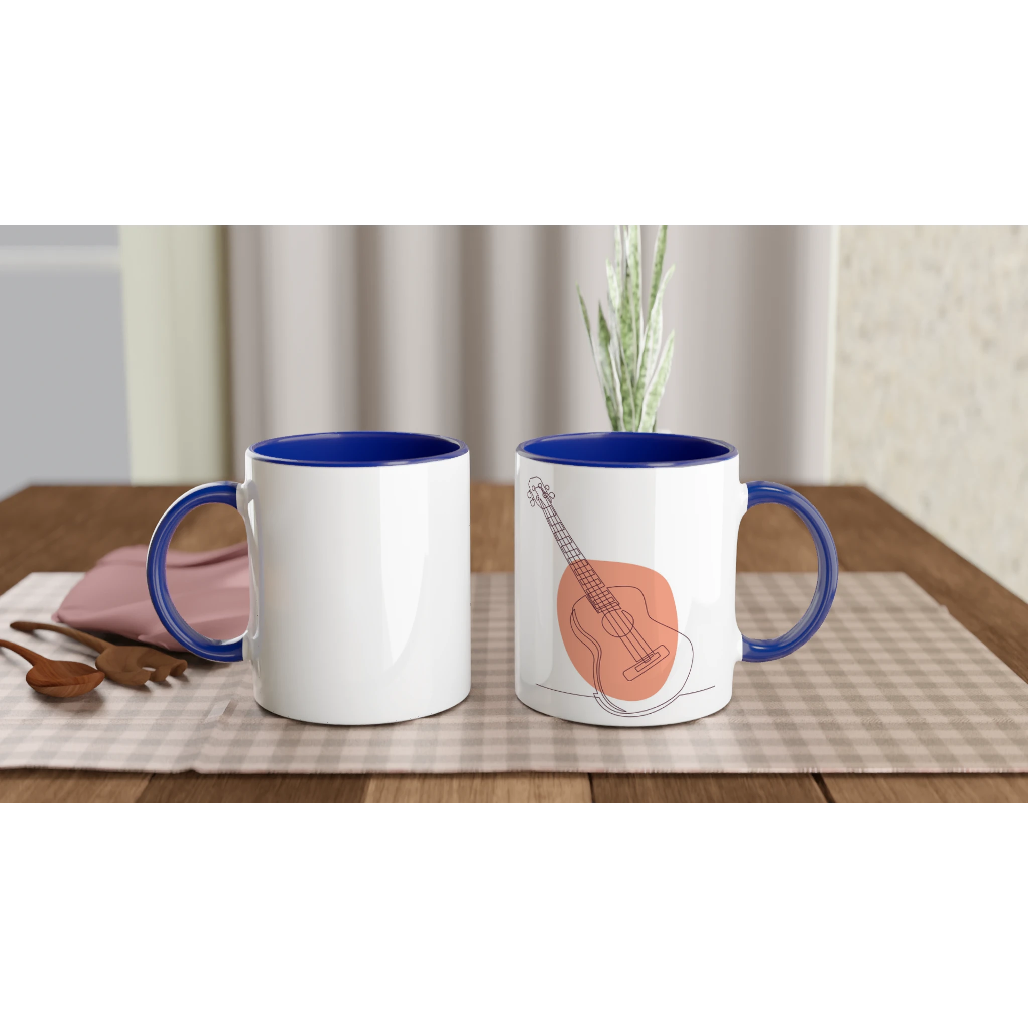 Ceramic Mug · Acoustic Guitars Ceramic Blue Bold Right - BM ink.