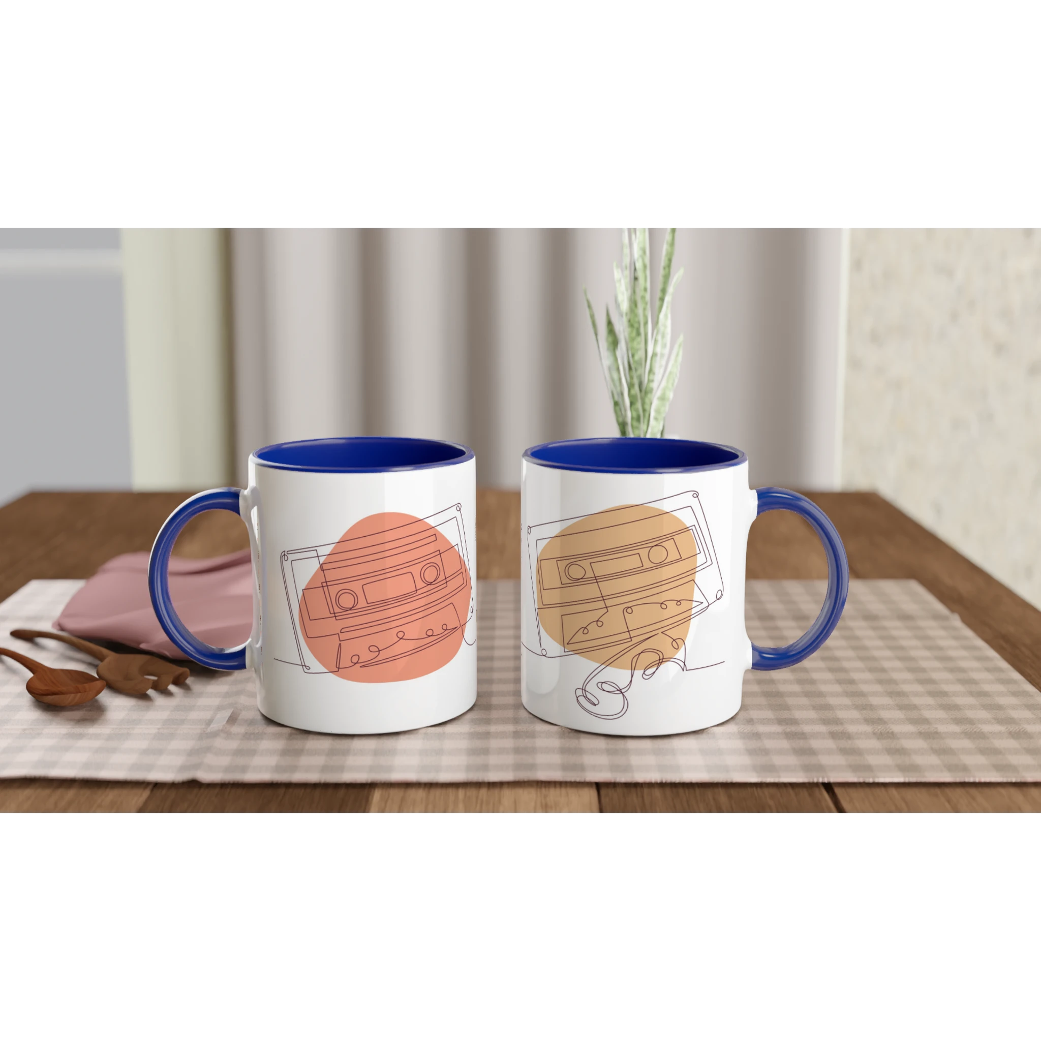 Analog Soul · Ceramic Mug Ceramic Blue Cassette Tapes - BM ink.