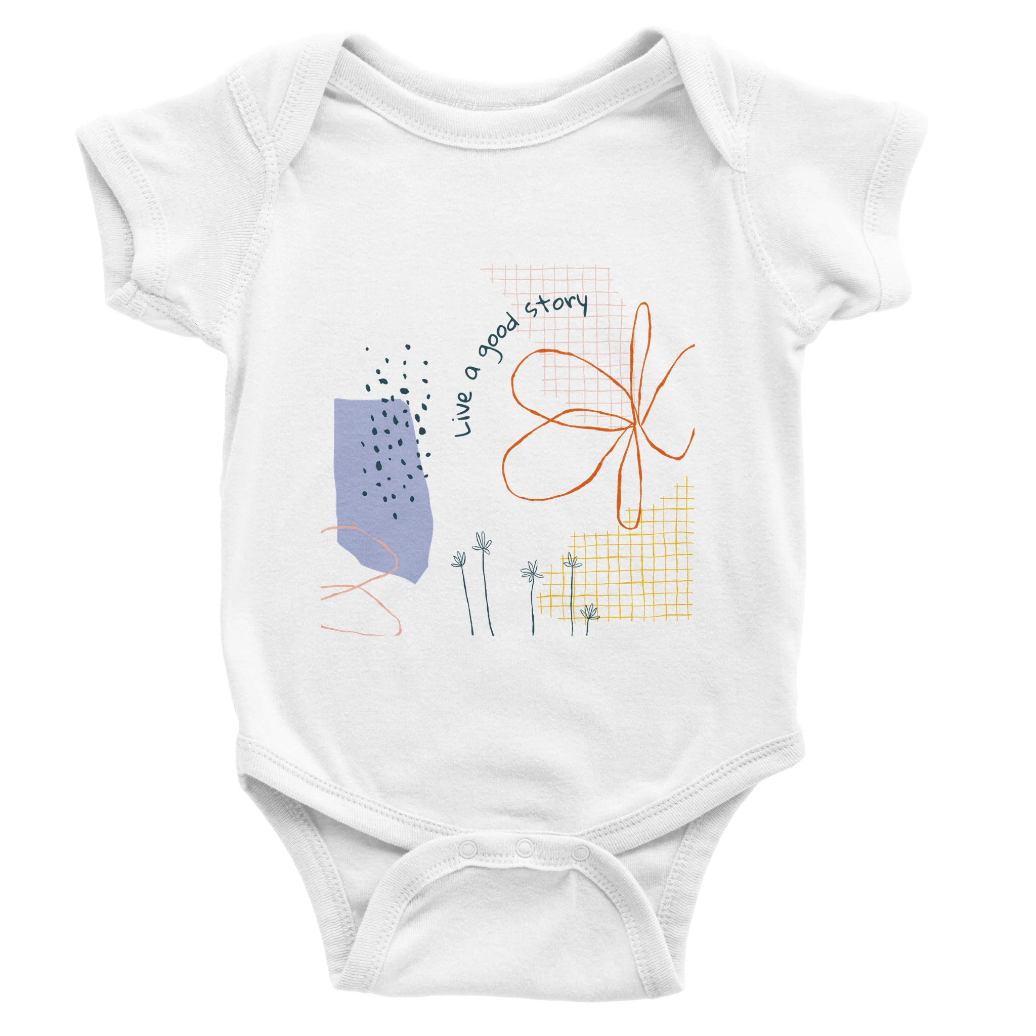Baby Bodysuit · Live a Good Story White - BM ink.