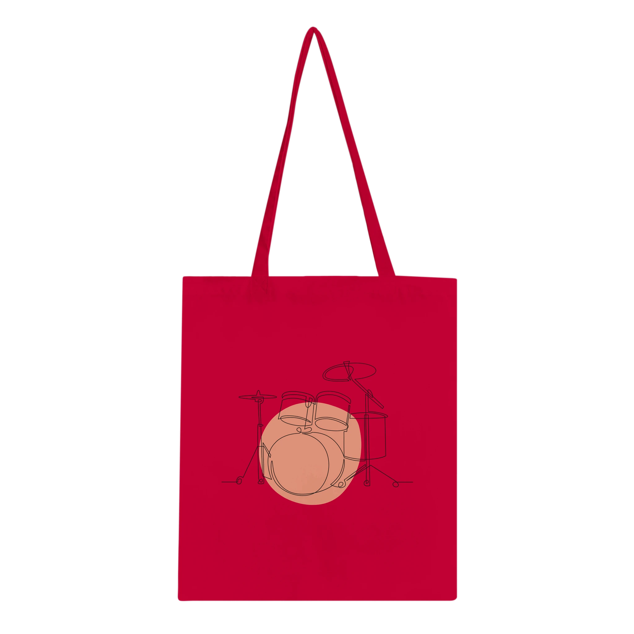 Tote Bag · Drum Set (Bold) Red - BM ink.