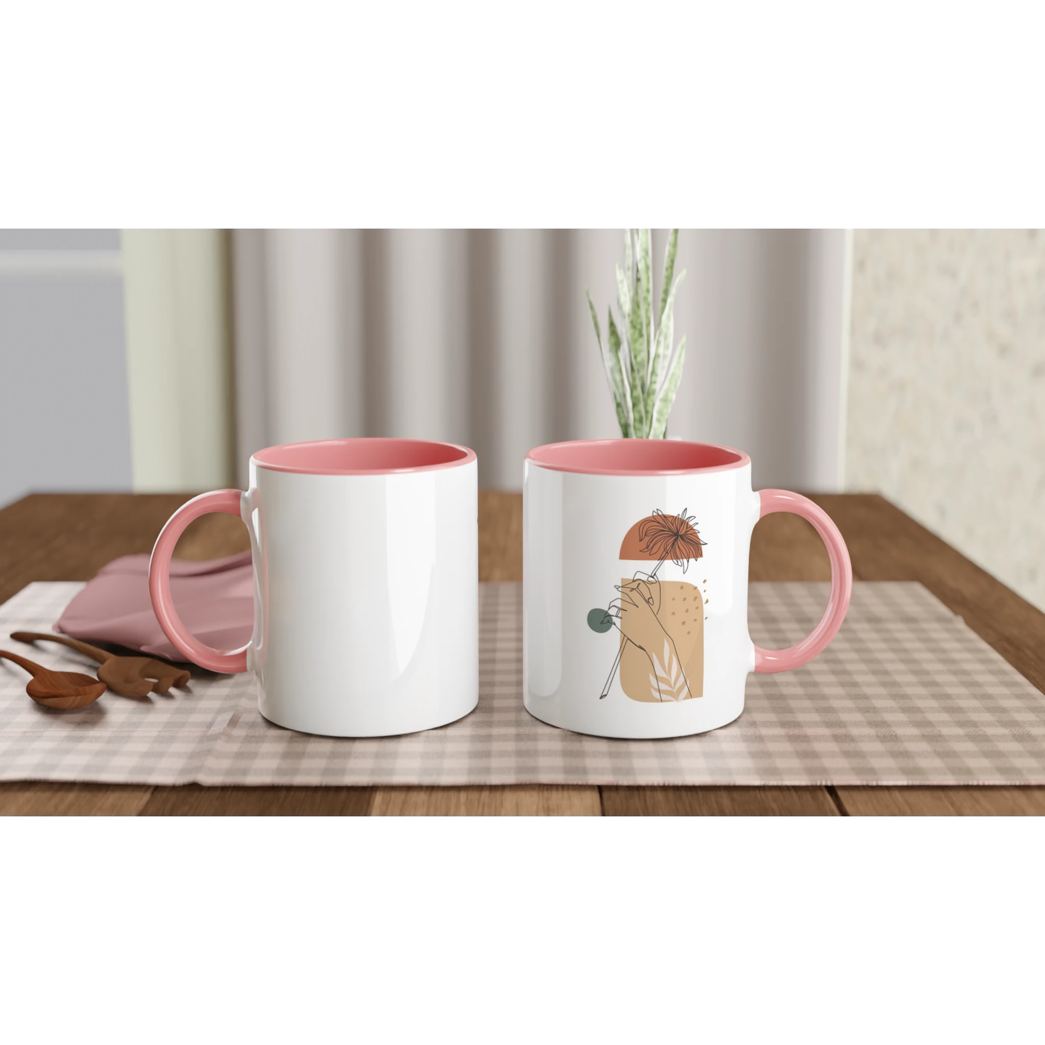 Quiet Bloom · Ceramic Mug Ceramic Pink Right - BM ink.