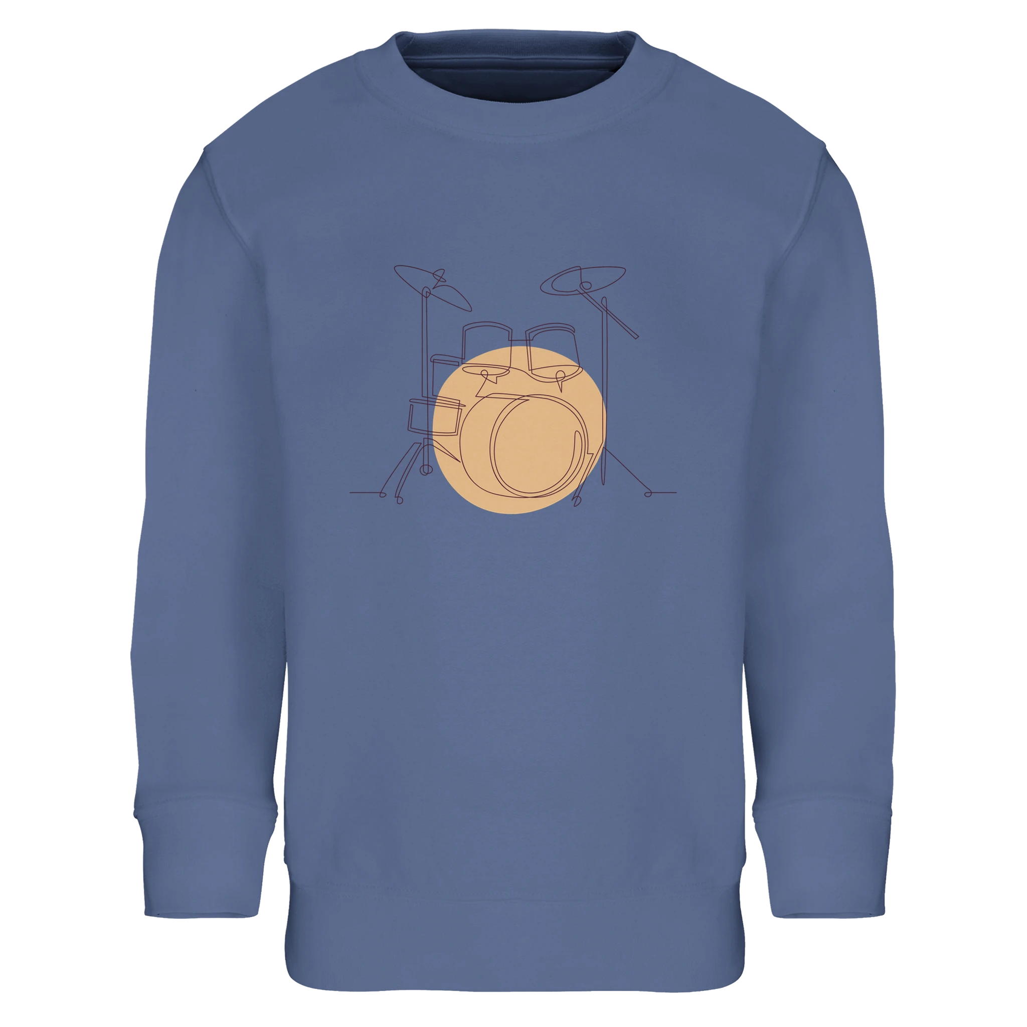 Kids Sweatshirt · Drum Set (Light) Blue - BM ink.