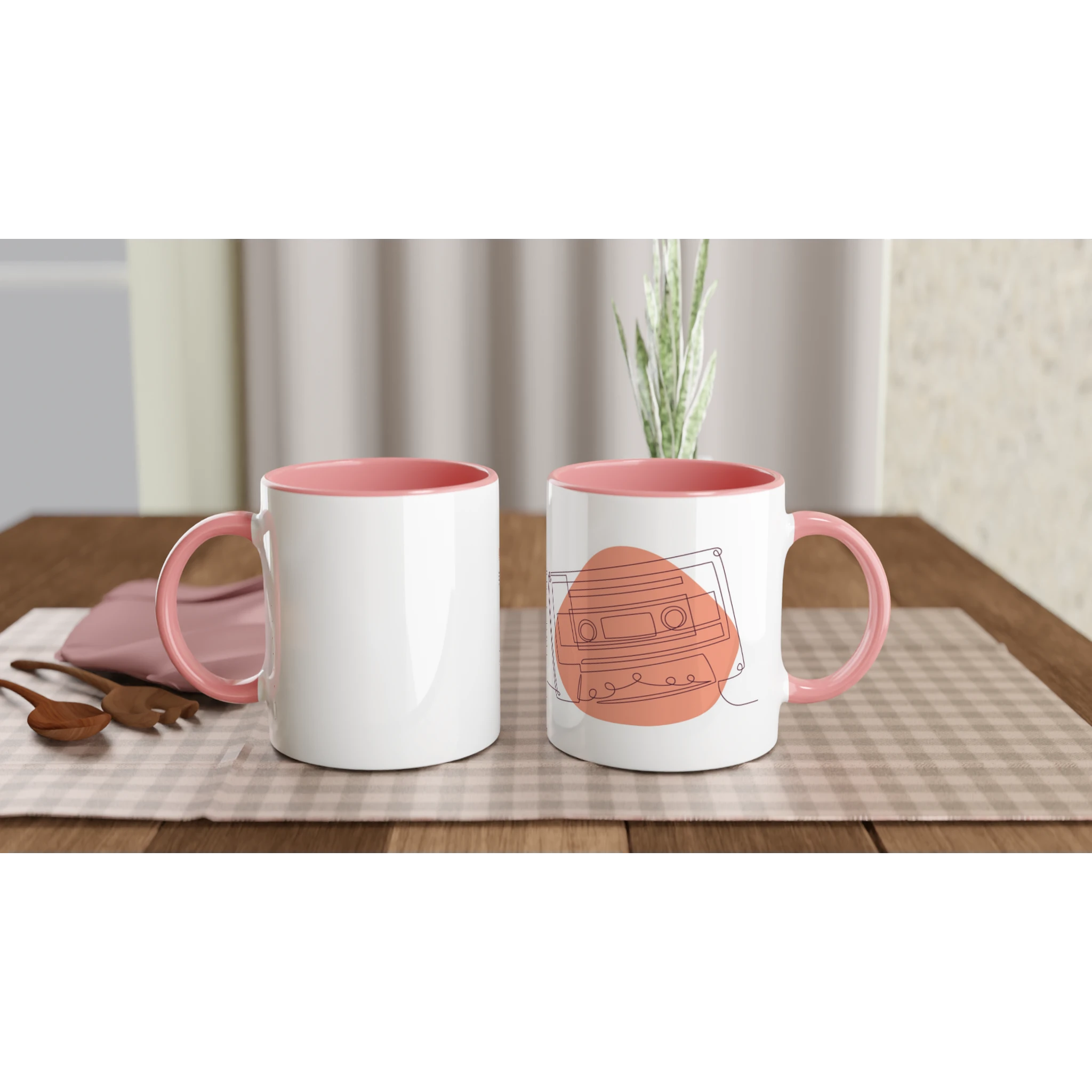 Analog Soul · Ceramic Mug Ceramic Pink Cassette Right - BM ink.
