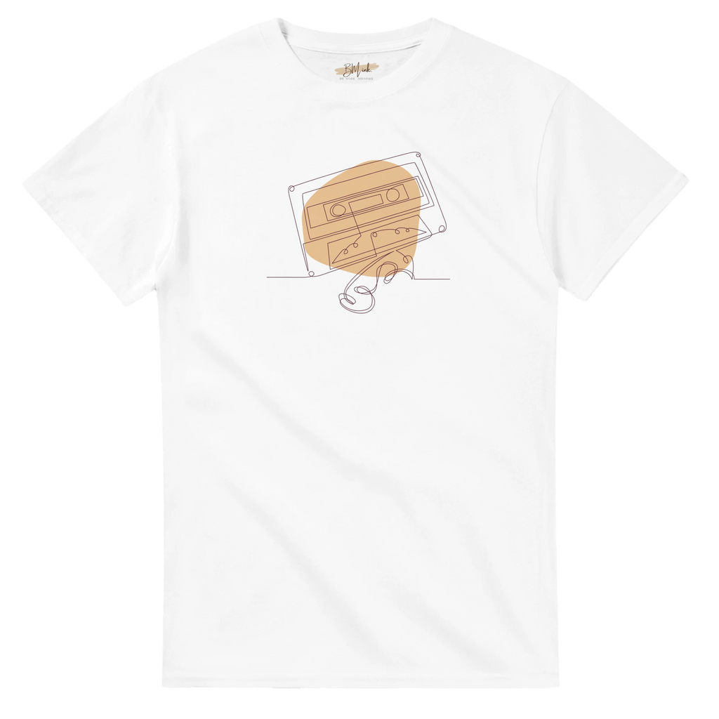 Adult T-Shirt · Audio Cassette Wrinkled Tape - BM ink.