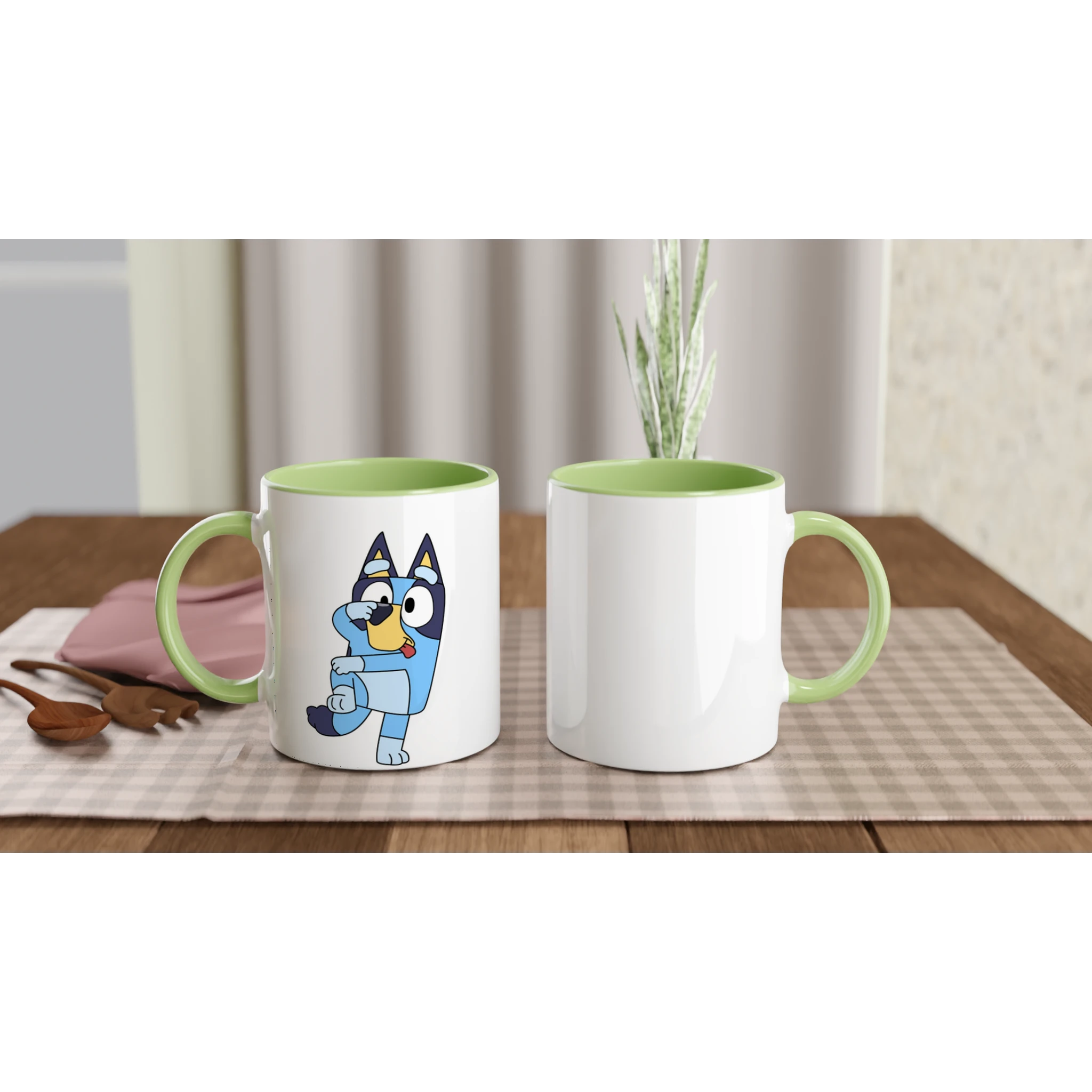Ceramic Mug · Bluey Ceramic Green Bluey Left - BM ink.