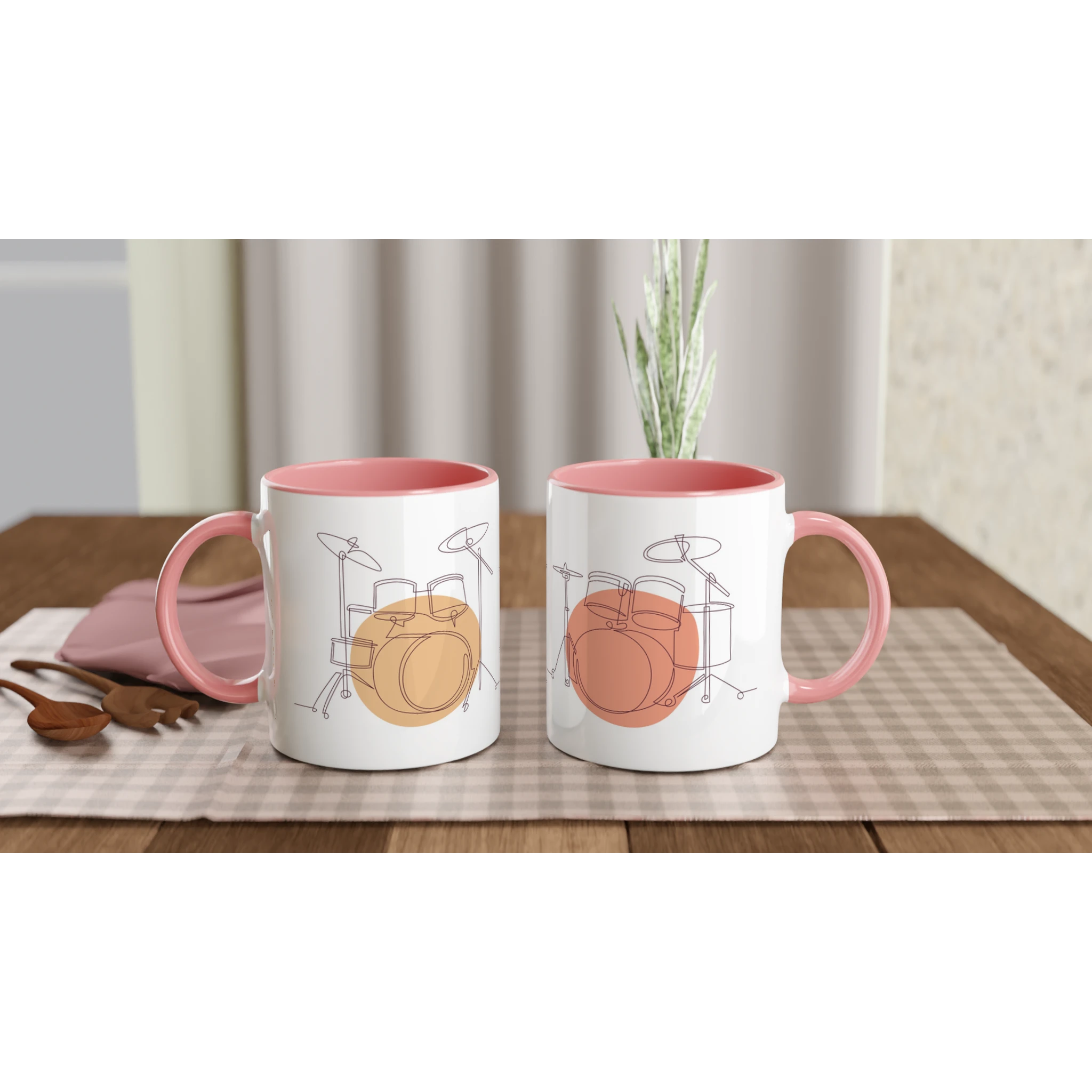 Ceramic Mug · Drum Sets Ceramic Pink Both Drum Sets - BM ink.