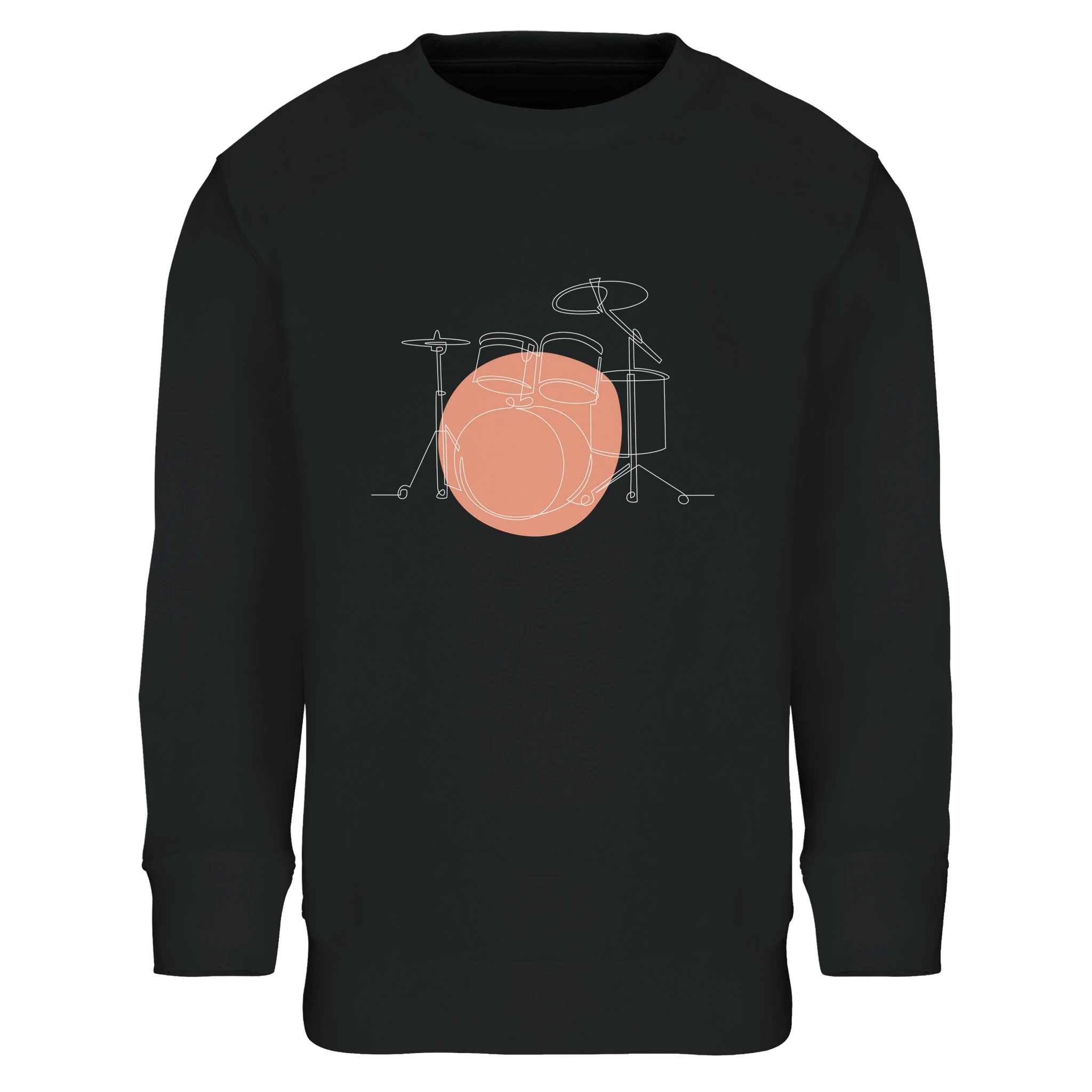 Kids Sweatshirt · Drum Set (Bold) Black - BM ink.