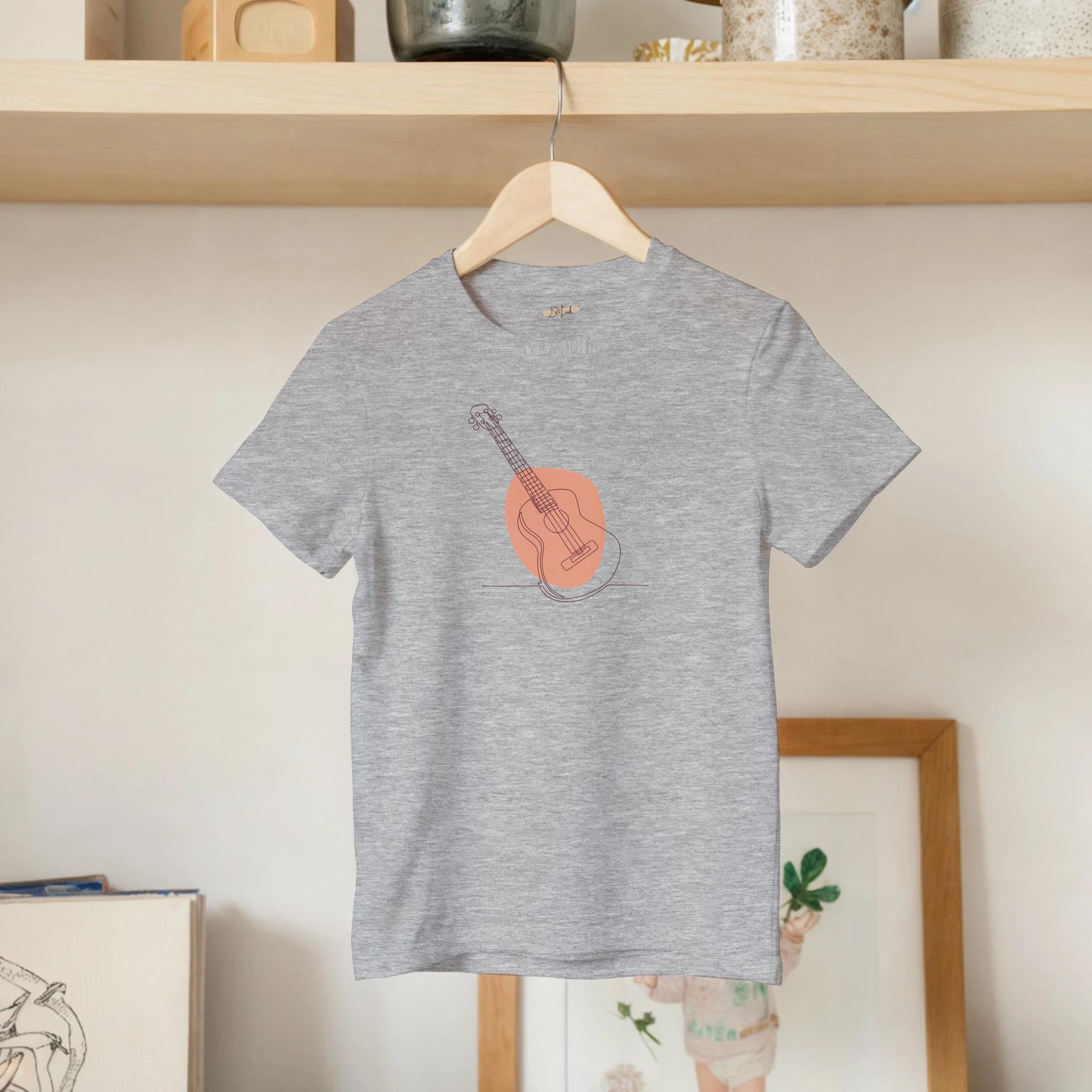 Kids T-Shirt · Acoustic Guitar (Bold) Sport Grey - BM ink.