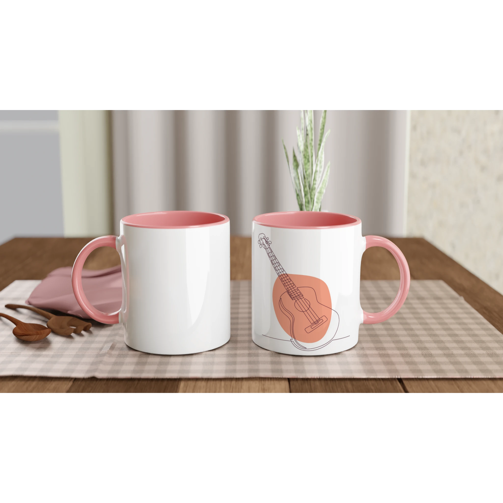 Ceramic Mug · Acoustic Guitars Ceramic Pink Bold Right - BM ink.