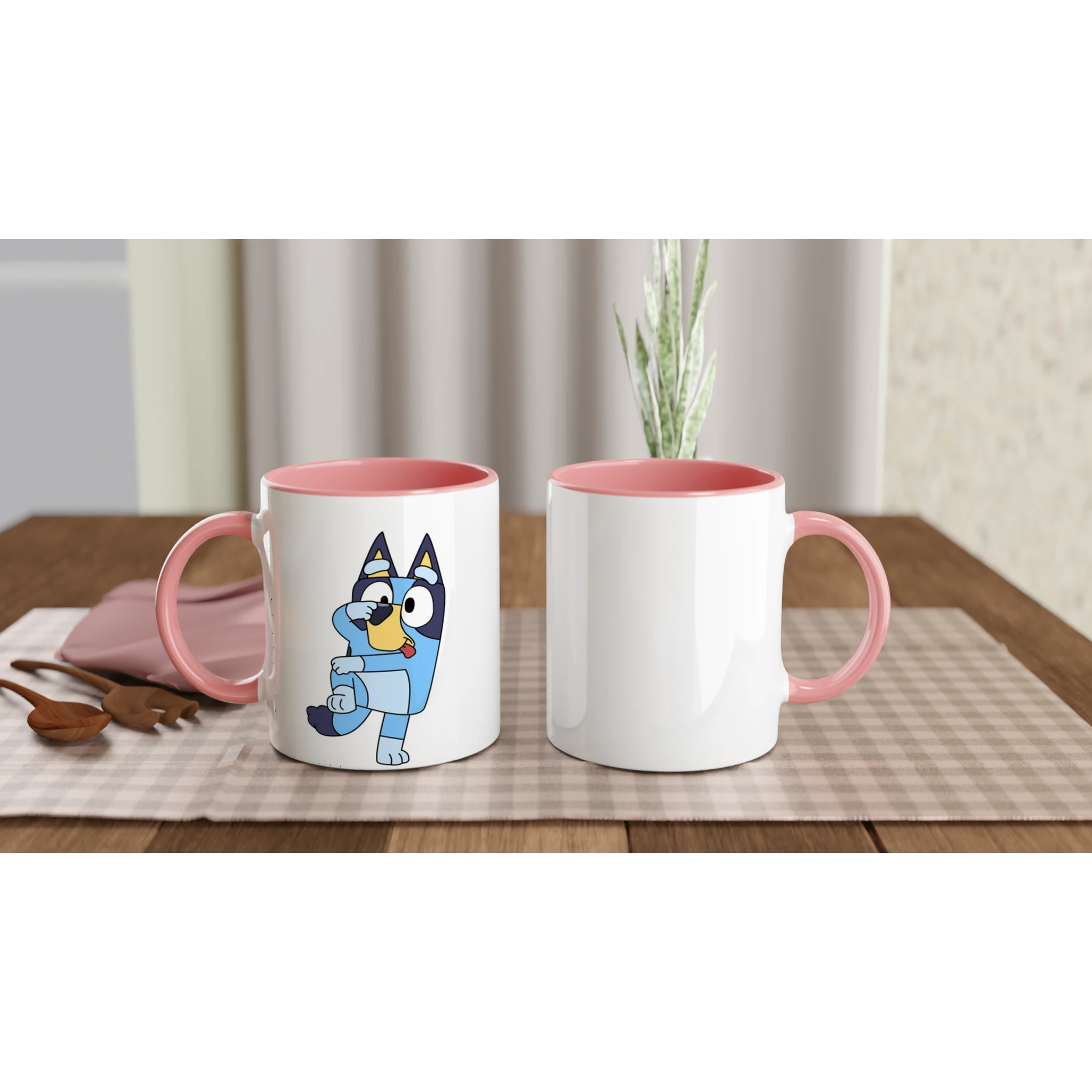 Ceramic Mug · Bluey Ceramic Pink Bluey Left - BM ink.