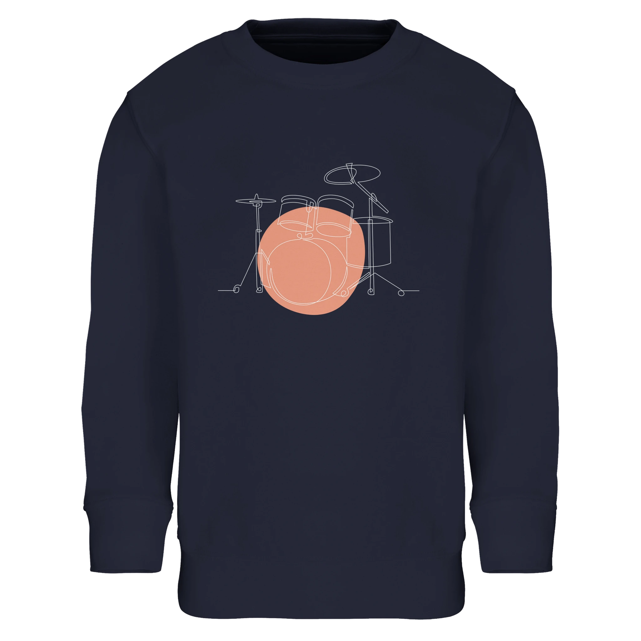 Kids Sweatshirt · Drum Set (Bold) French Navy - BM ink.