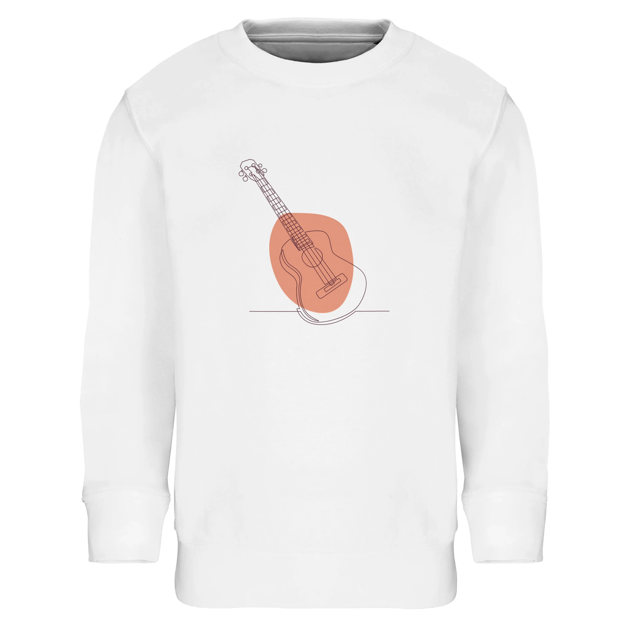 Kids Sweatshirt · Acoustic Guitar (Bold) White - BM ink.
