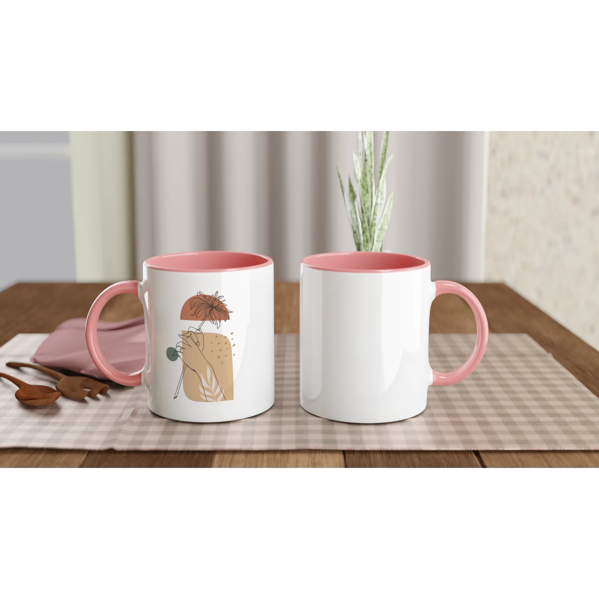 Quiet Bloom · Ceramic Mug Ceramic Pink Left - BM ink.