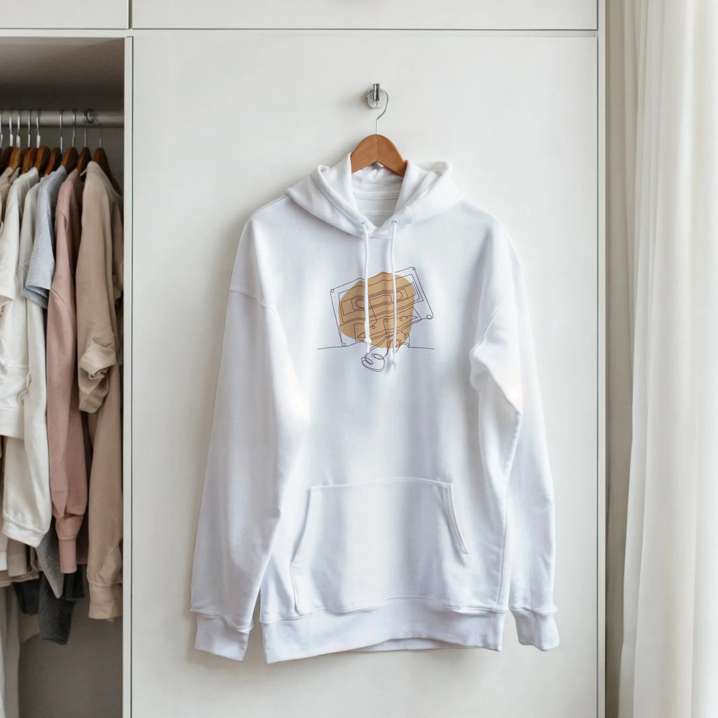Adult Hoodie · Audio Cassette Wrinkled Tape - BM ink.