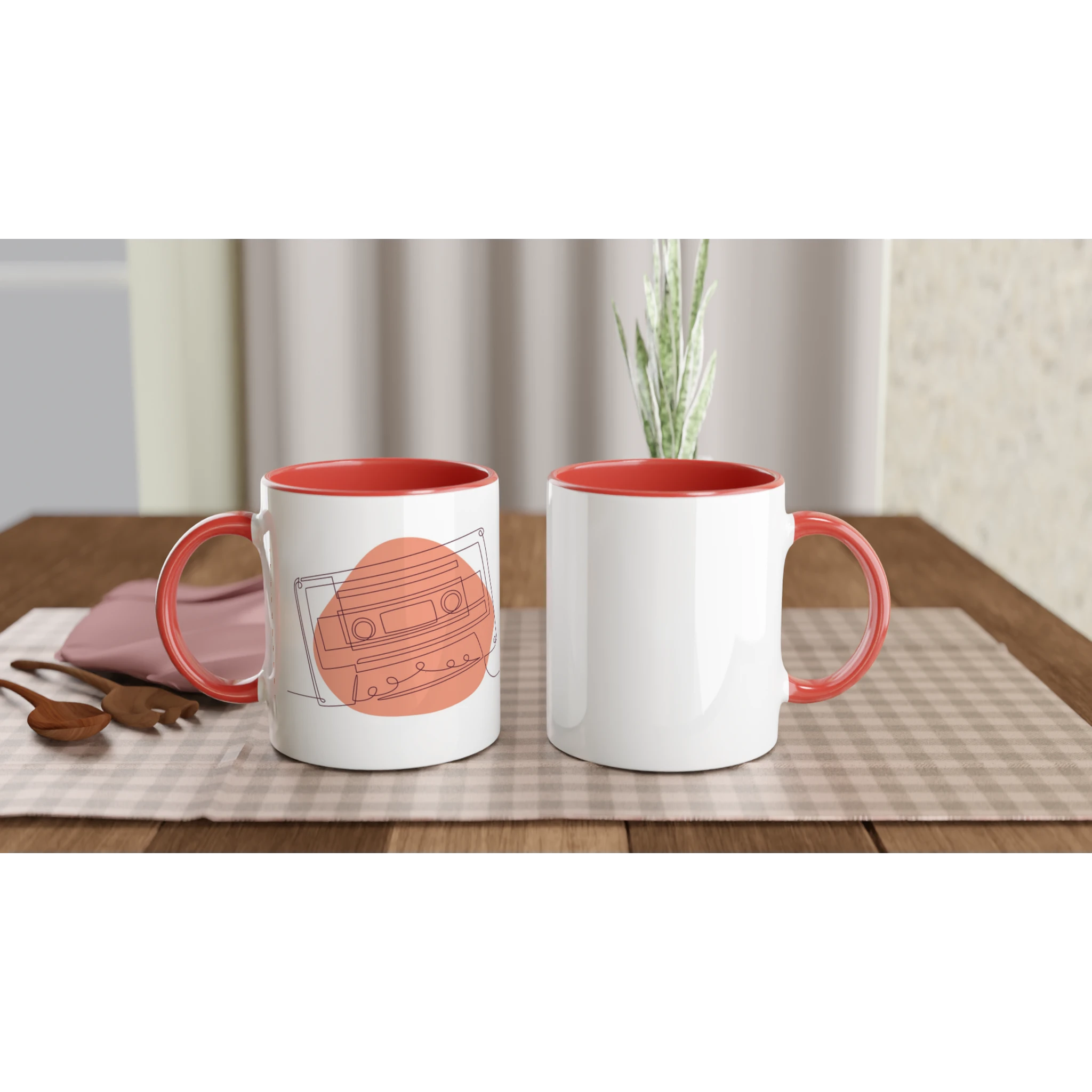 Analog Soul · Ceramic Mug Ceramic Red Cassette Left - BM ink.