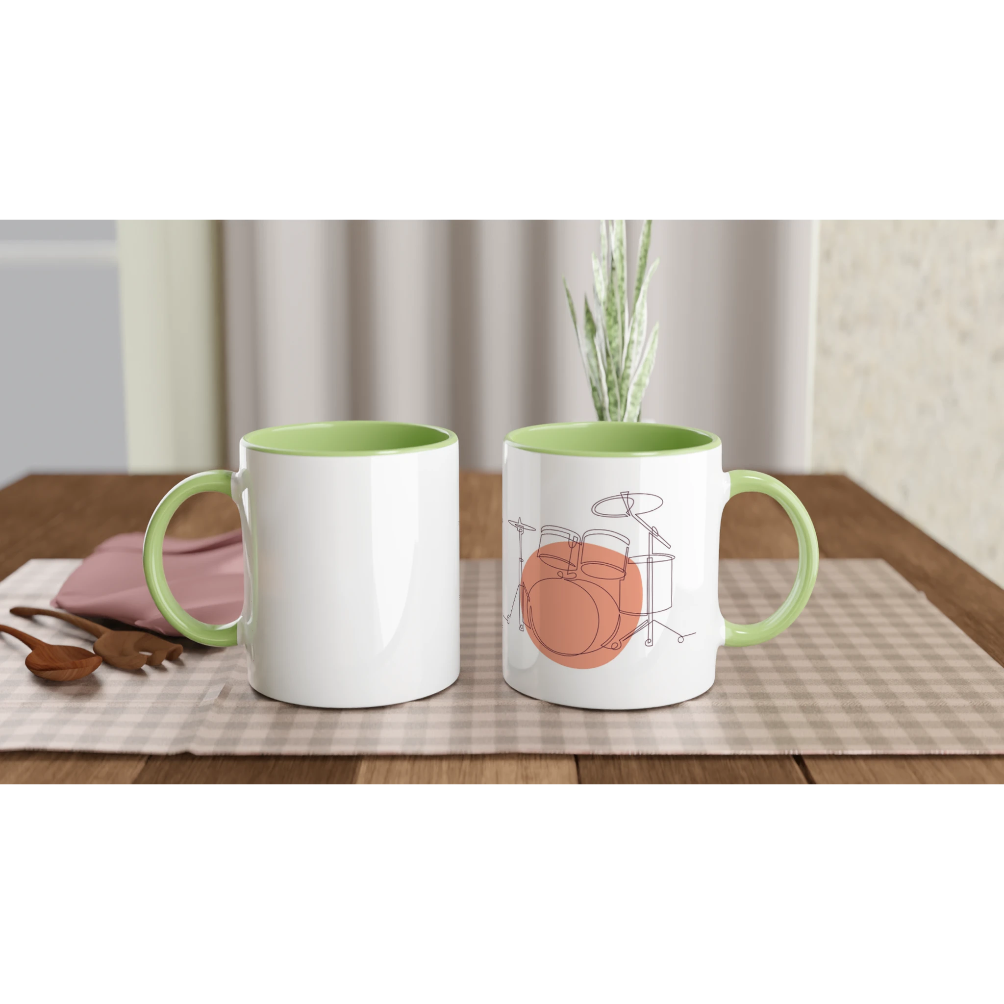 Ceramic Mug · Drum Sets Ceramic Green Bold Right - BM ink.