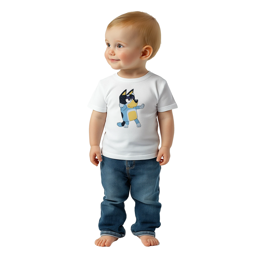 Baby T-Shirt · Bluey's Dad Bandit White - BM ink.