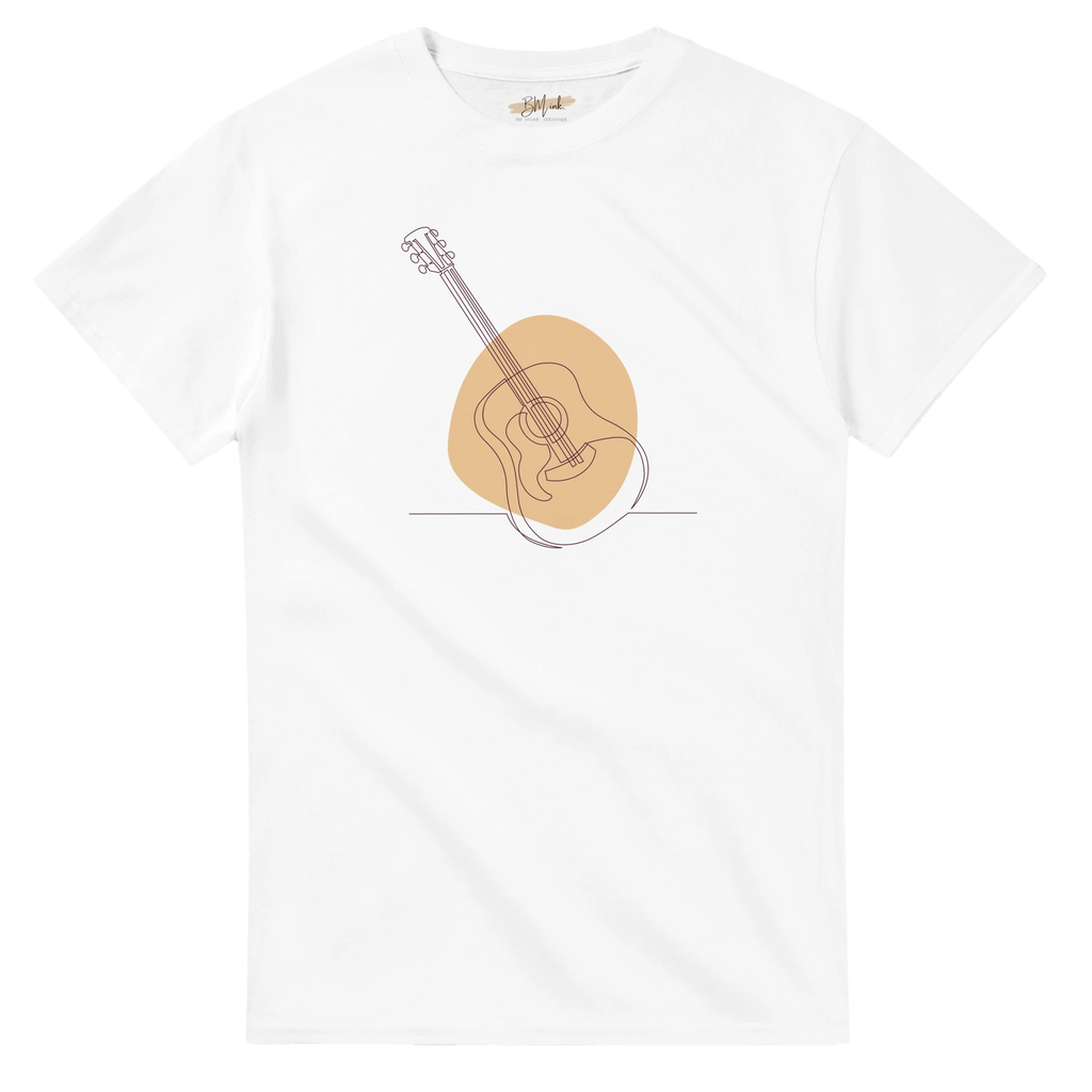 Adult T-Shirt · Acoustic Guitar (Light) - BM ink.