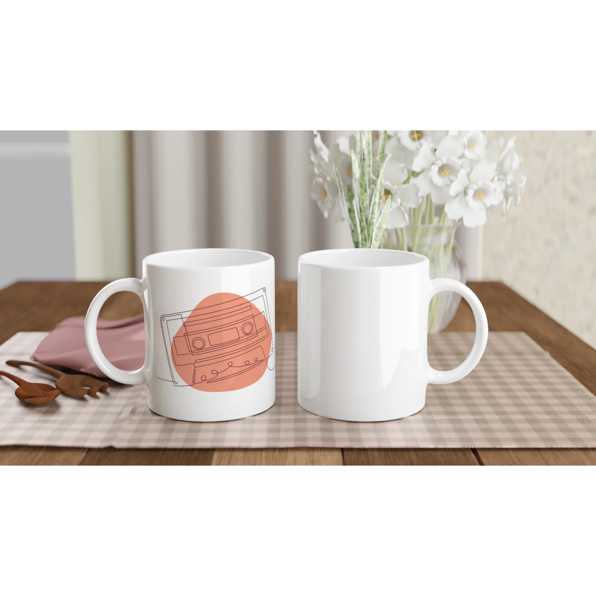 Analog Soul · Ceramic Mug Ceramic White Cassette Left - BM ink.
