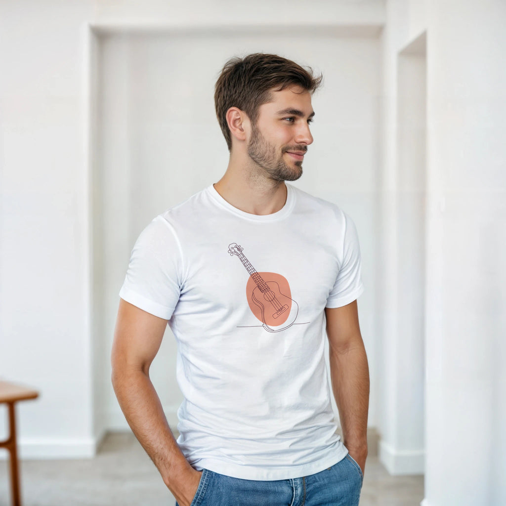 Adult T-Shirt · Acoustic Guitar (Bold) - BM ink.