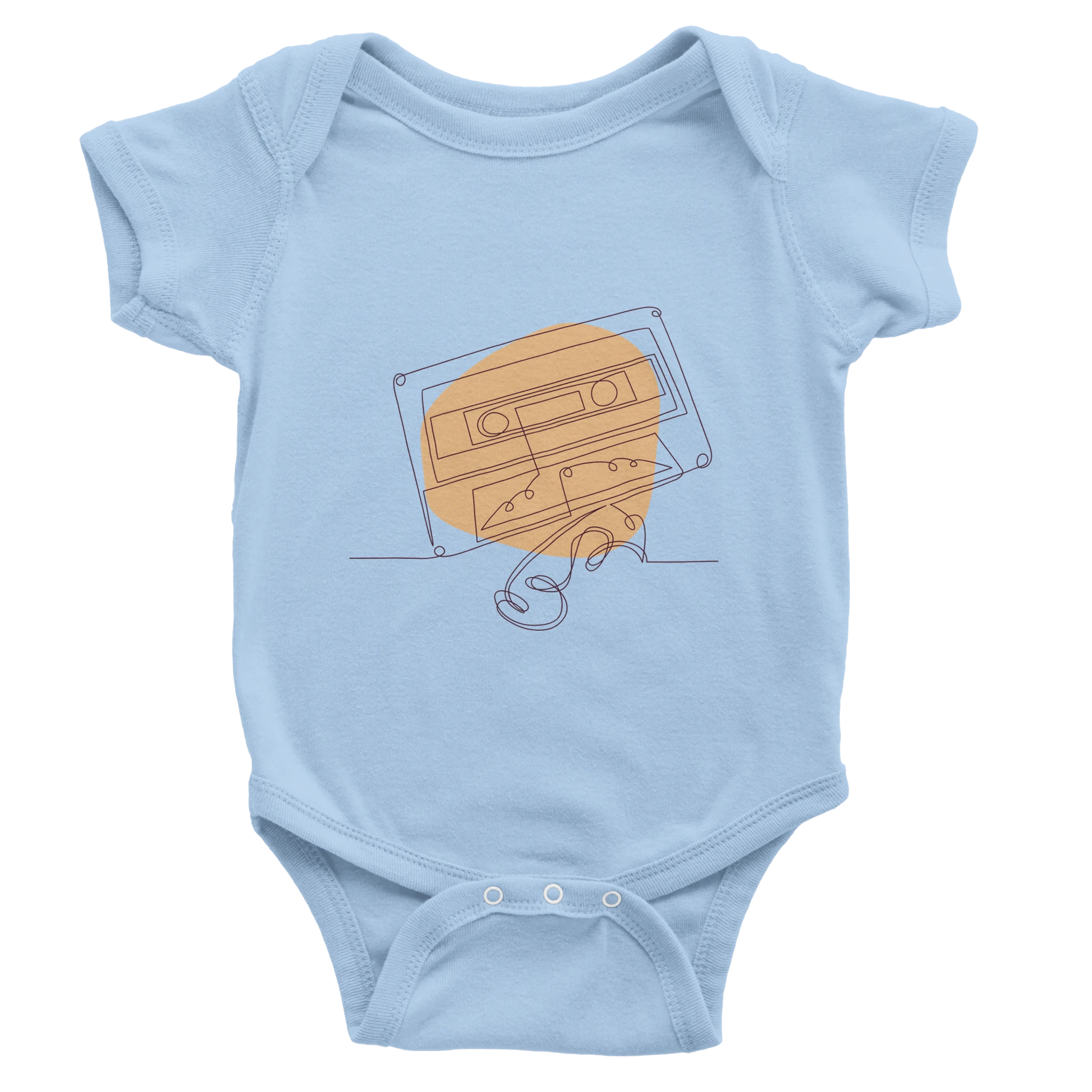 Baby Bodysuit · Audio Cassette Wrinkled Tape Baby Blue - BM ink.