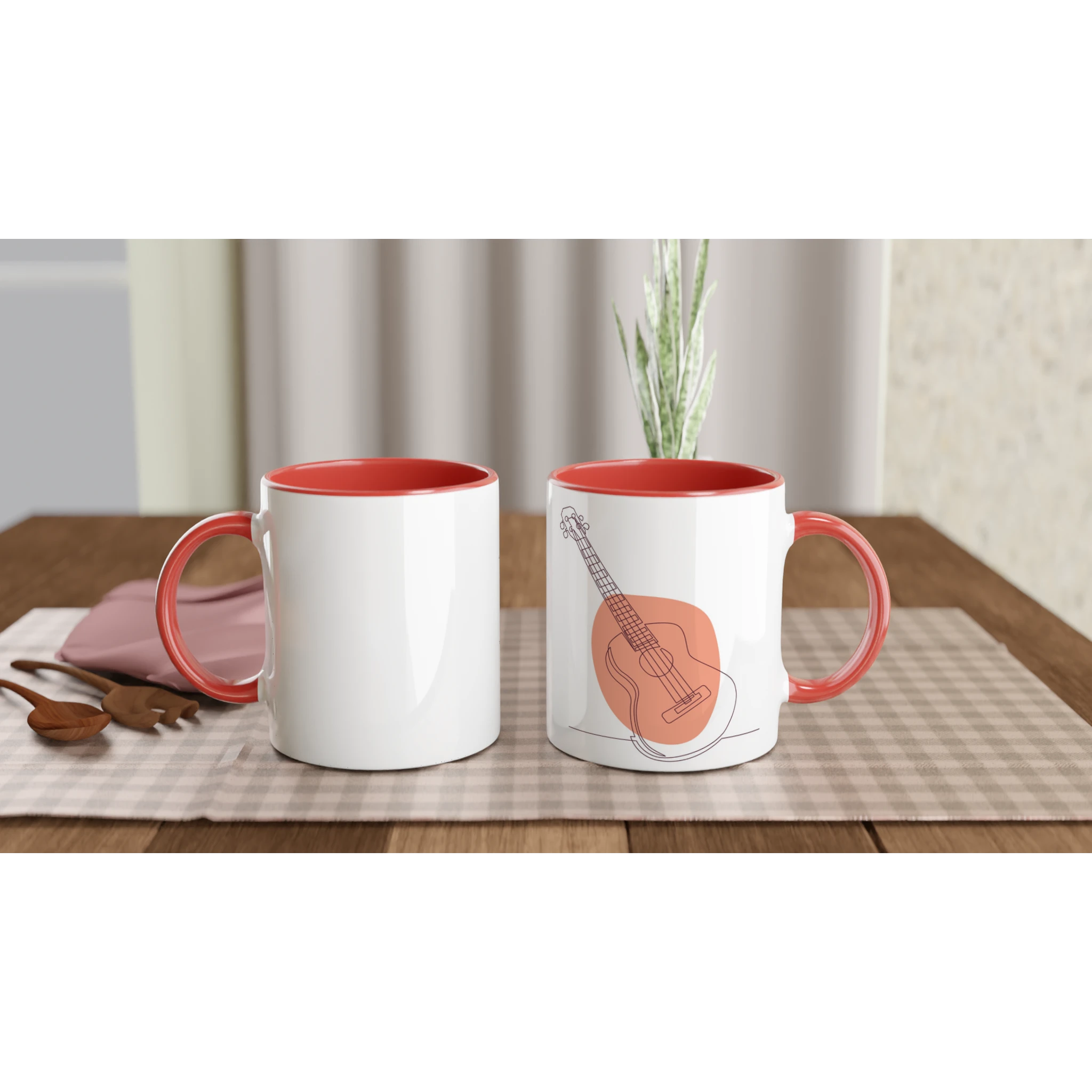Ceramic Mug · Acoustic Guitars Ceramic Red Bold Right - BM ink.