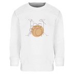 Kids Sweatshirt · Drum Set (Light) White - BM ink.
