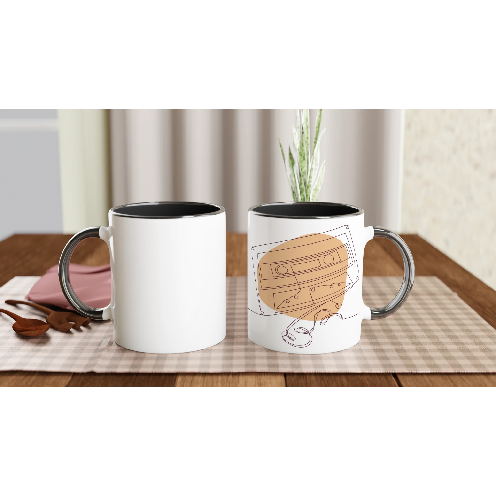 Analog Soul · Ceramic Mug Ceramic Black Wrinkled Cassette Right - BM ink.