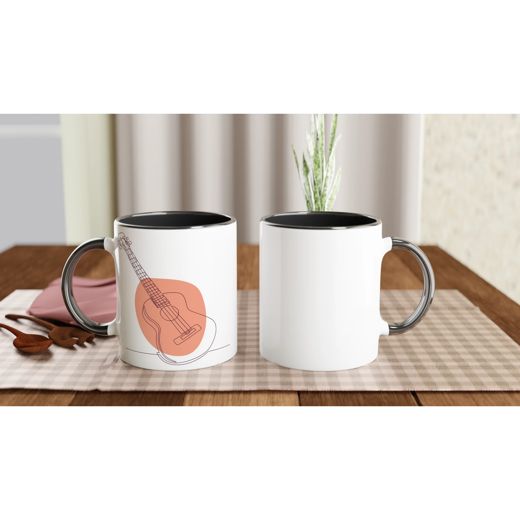 Ceramic Mug · Acoustic Guitars Ceramic Black Bold Left - BM ink.