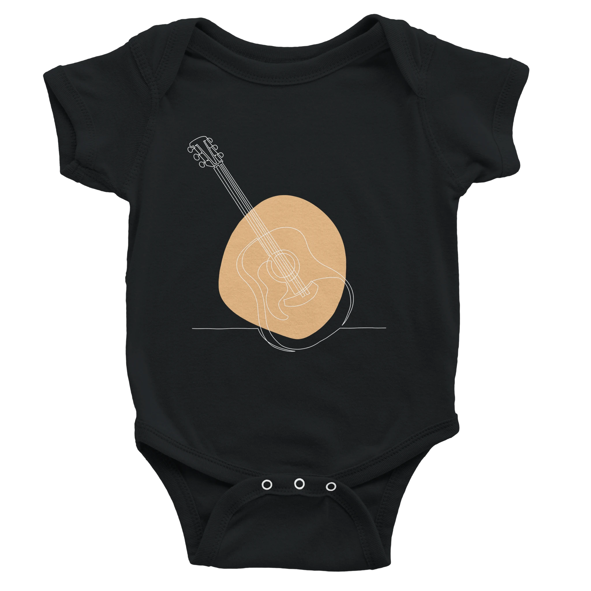 Baby Bodysuit · Acoustic Guitar (Light) Black - BM ink.