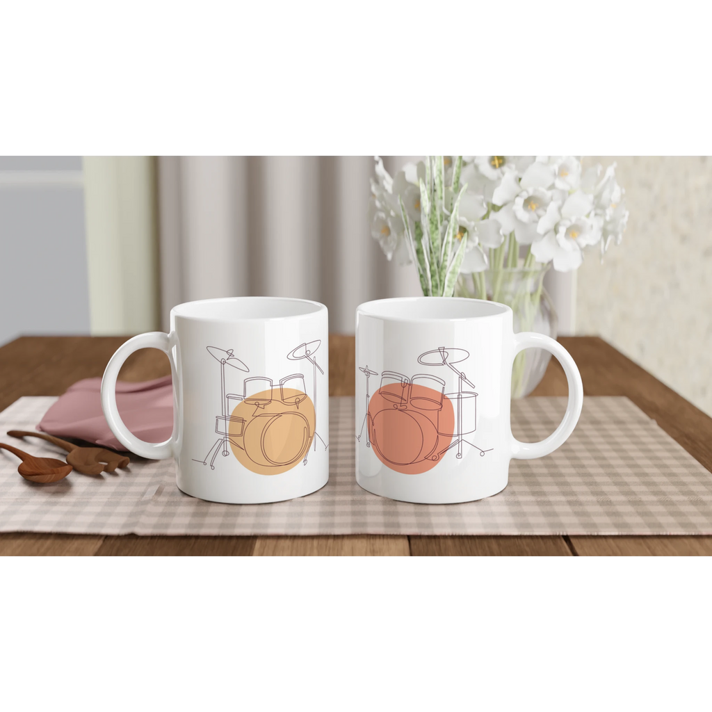Ceramic Mug · Drum Sets Ceramic White Both Drum Sets - BM ink.