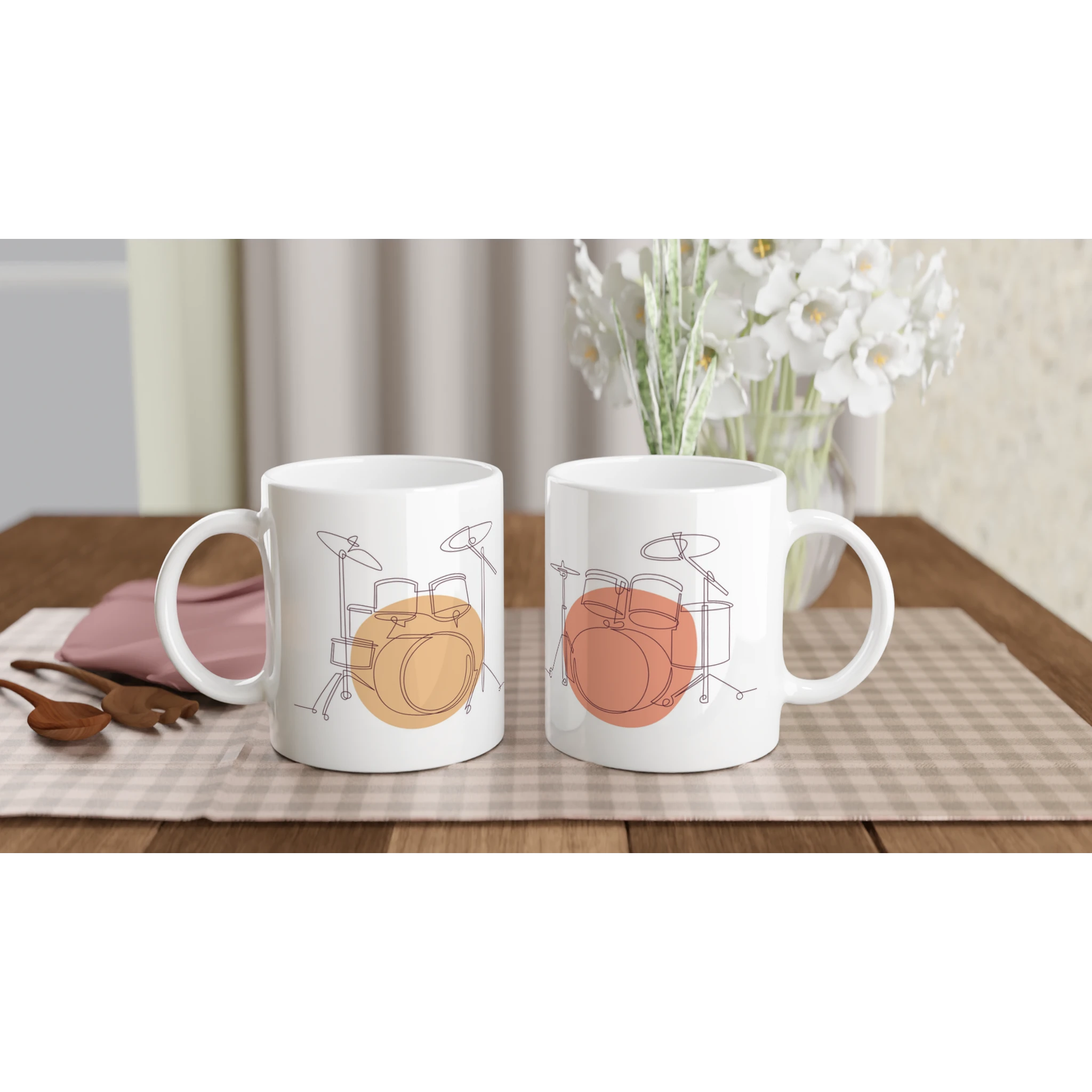 Ceramic Mug · Drum Sets Ceramic White Both Drum Sets - BM ink.