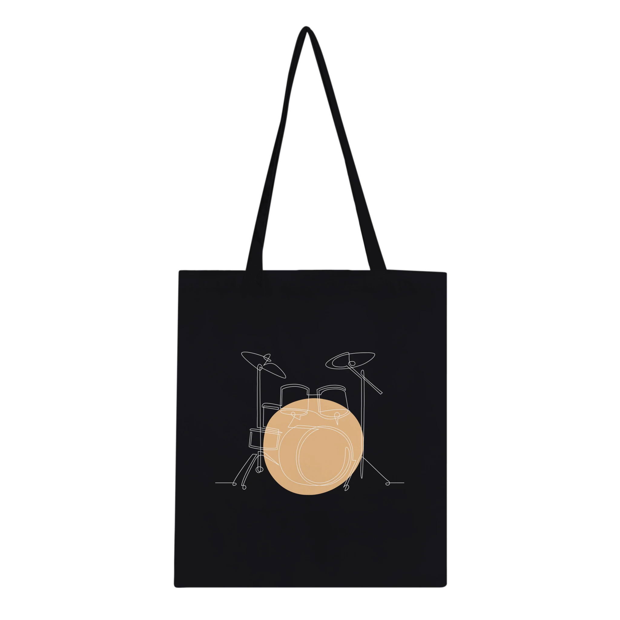 Tote Bag · Drum Set (Light) Black - BM ink.