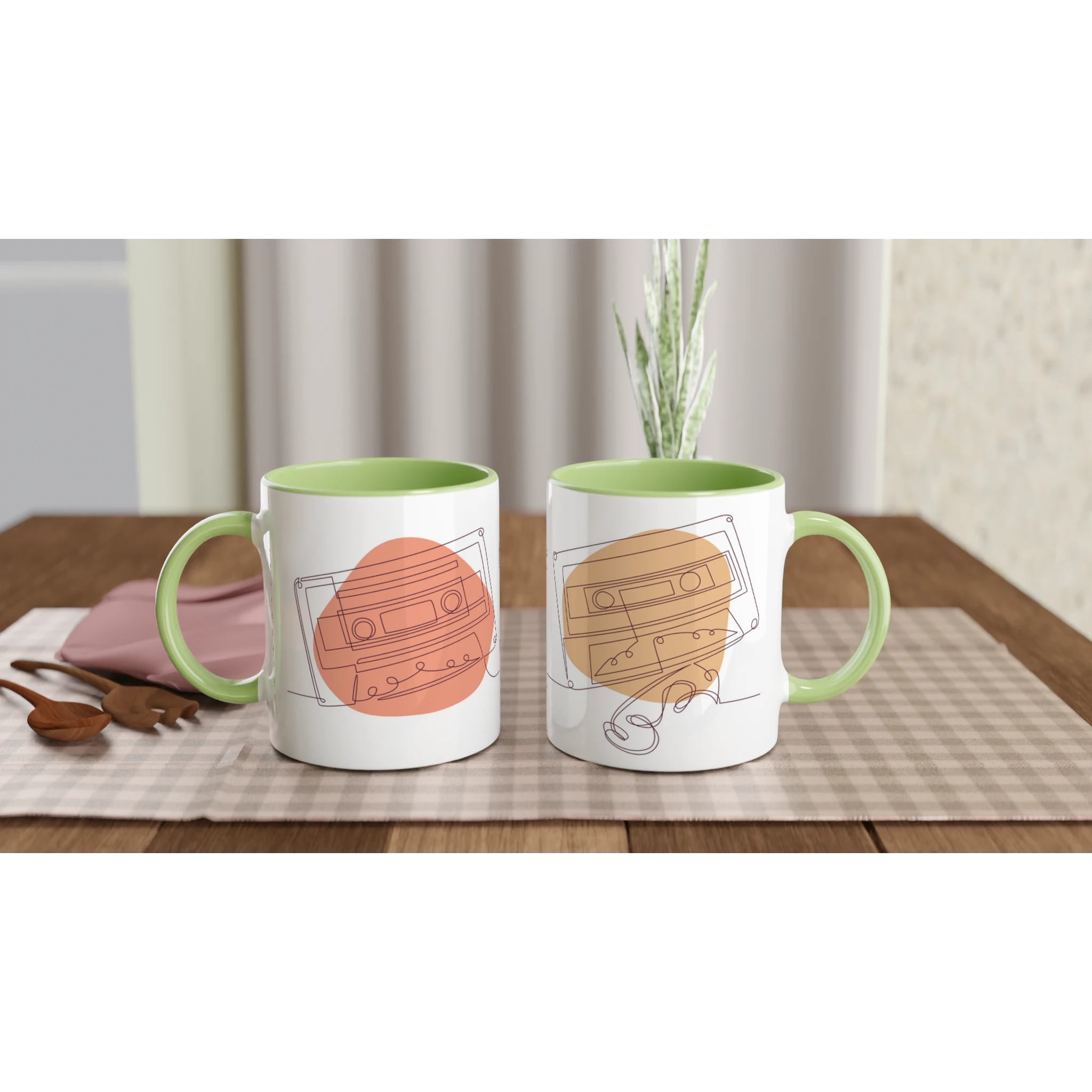 Analog Soul · Ceramic Mug Ceramic Green Cassette Tapes - BM ink.