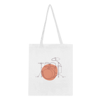 Tote Bag · Drum Set (Bold) White - BM ink.