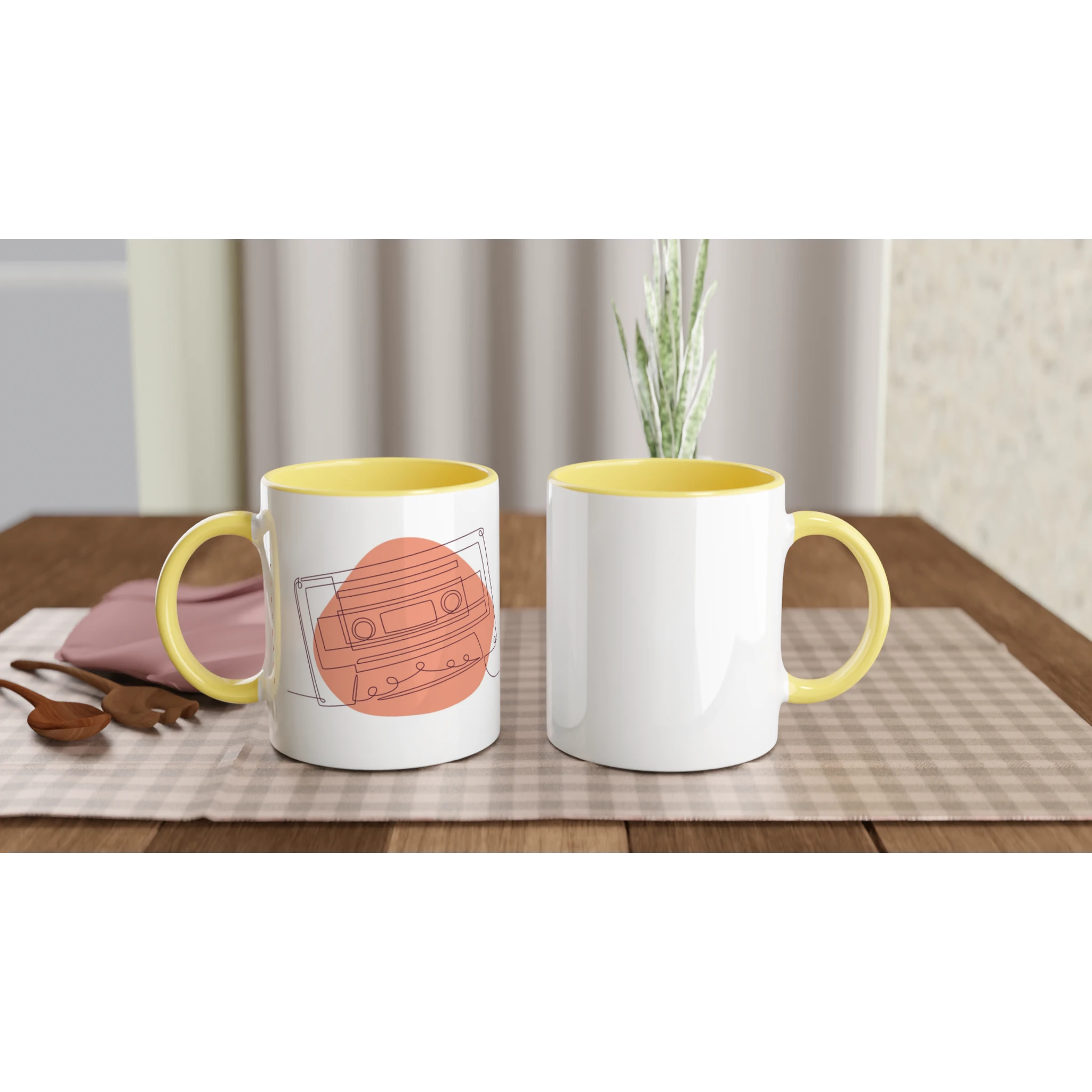 Analog Soul · Ceramic Mug Ceramic Yellow Cassette Left - BM ink.