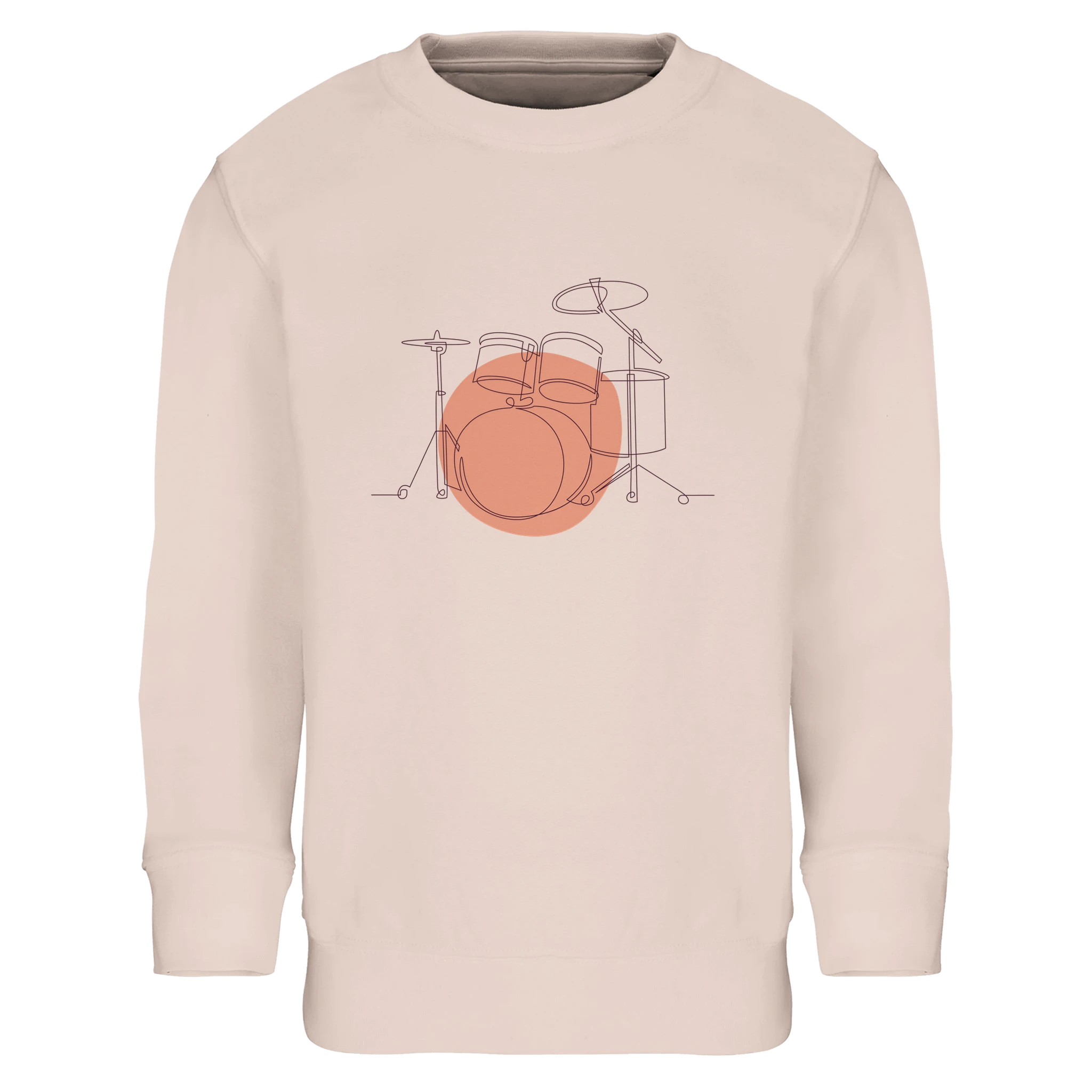 Kids Sweatshirt · Drum Set (Bold) Creamy Pink - BM ink.