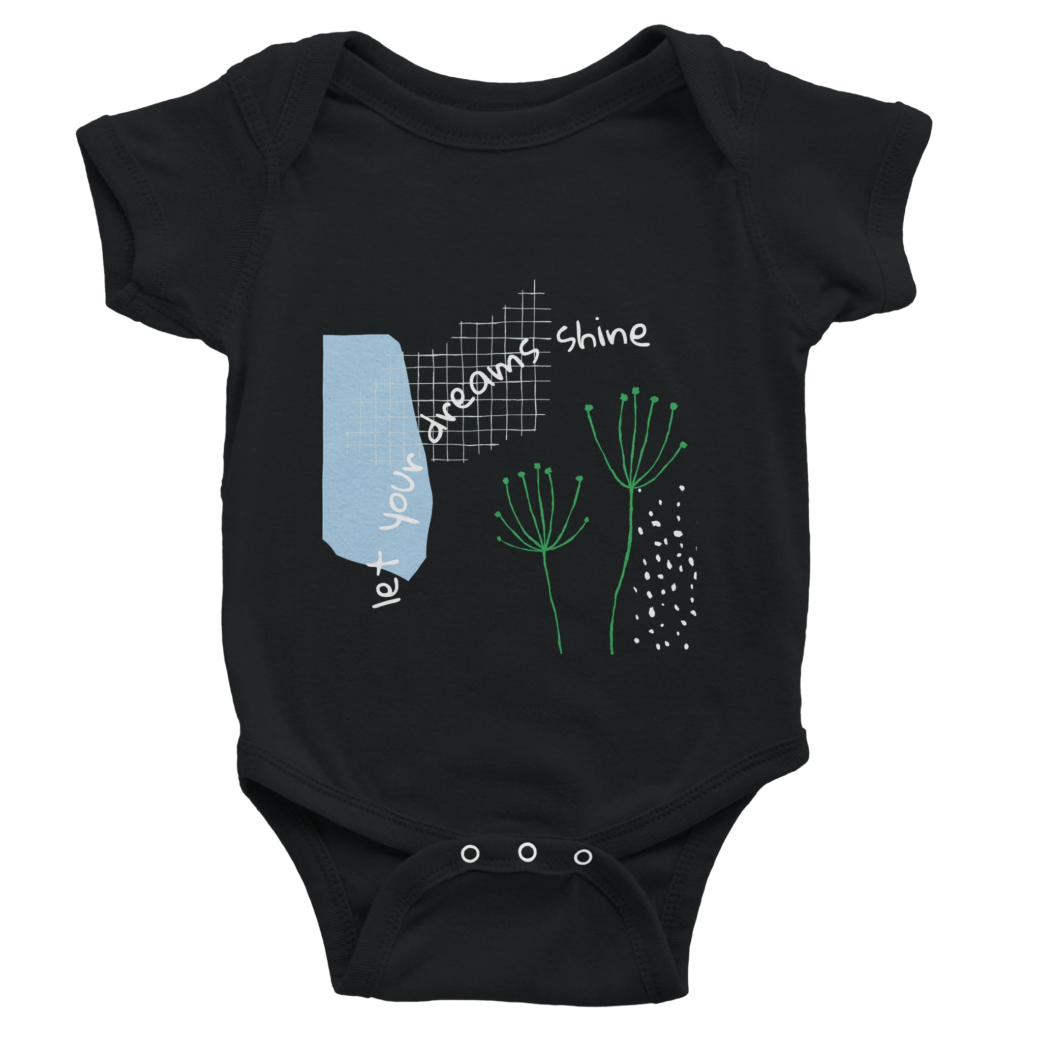 Baby Bodysuit · Let Your Dreams Shine Black - BM ink.