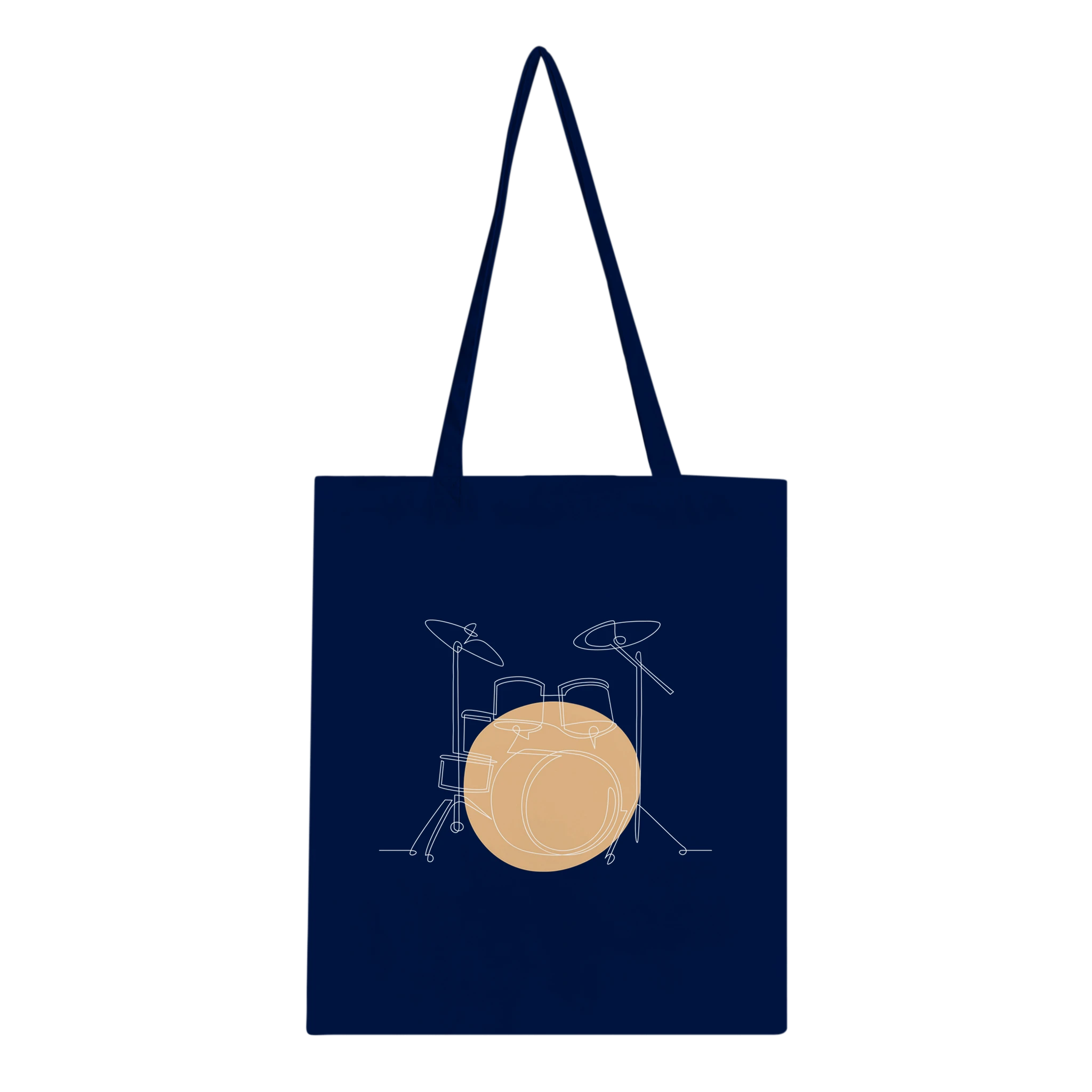 Tote Bag · Drum Set (Light) Navy - BM ink.
